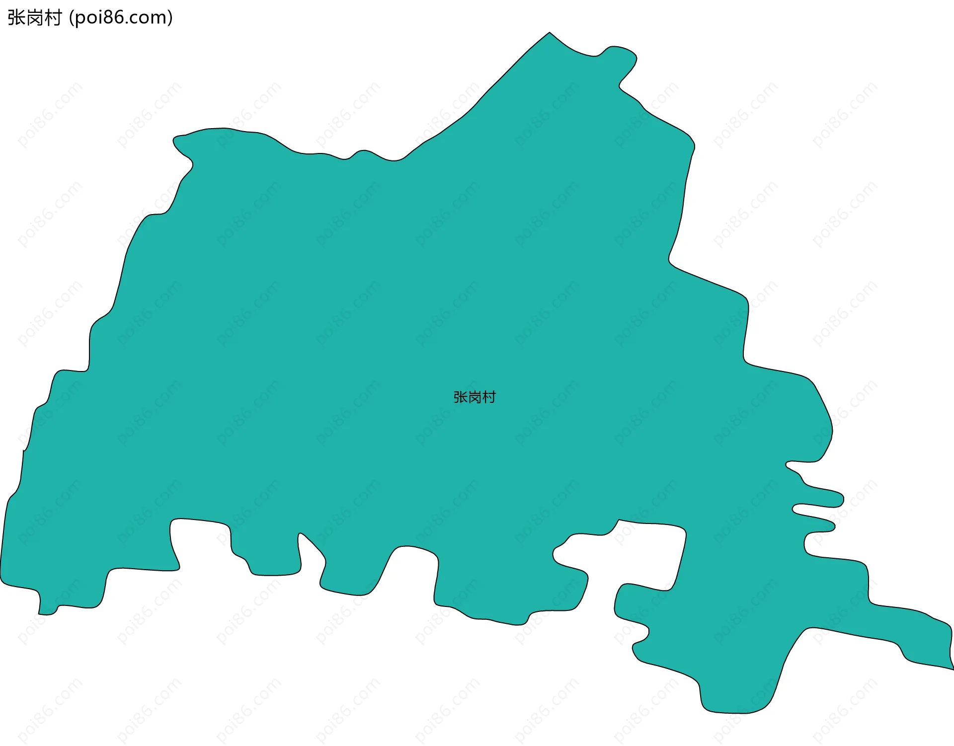 张岗村边界地图
