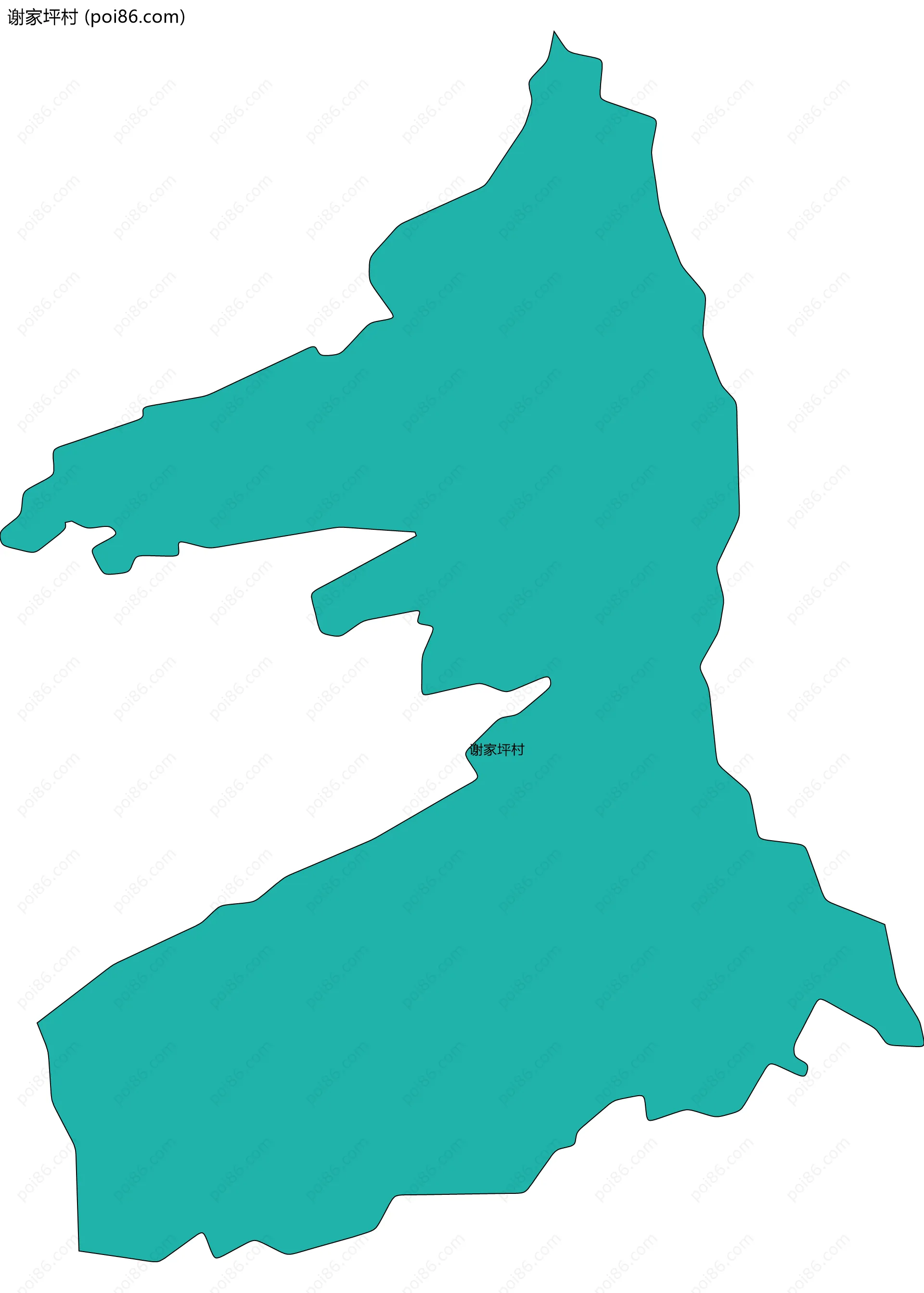谢家坪村边界地图