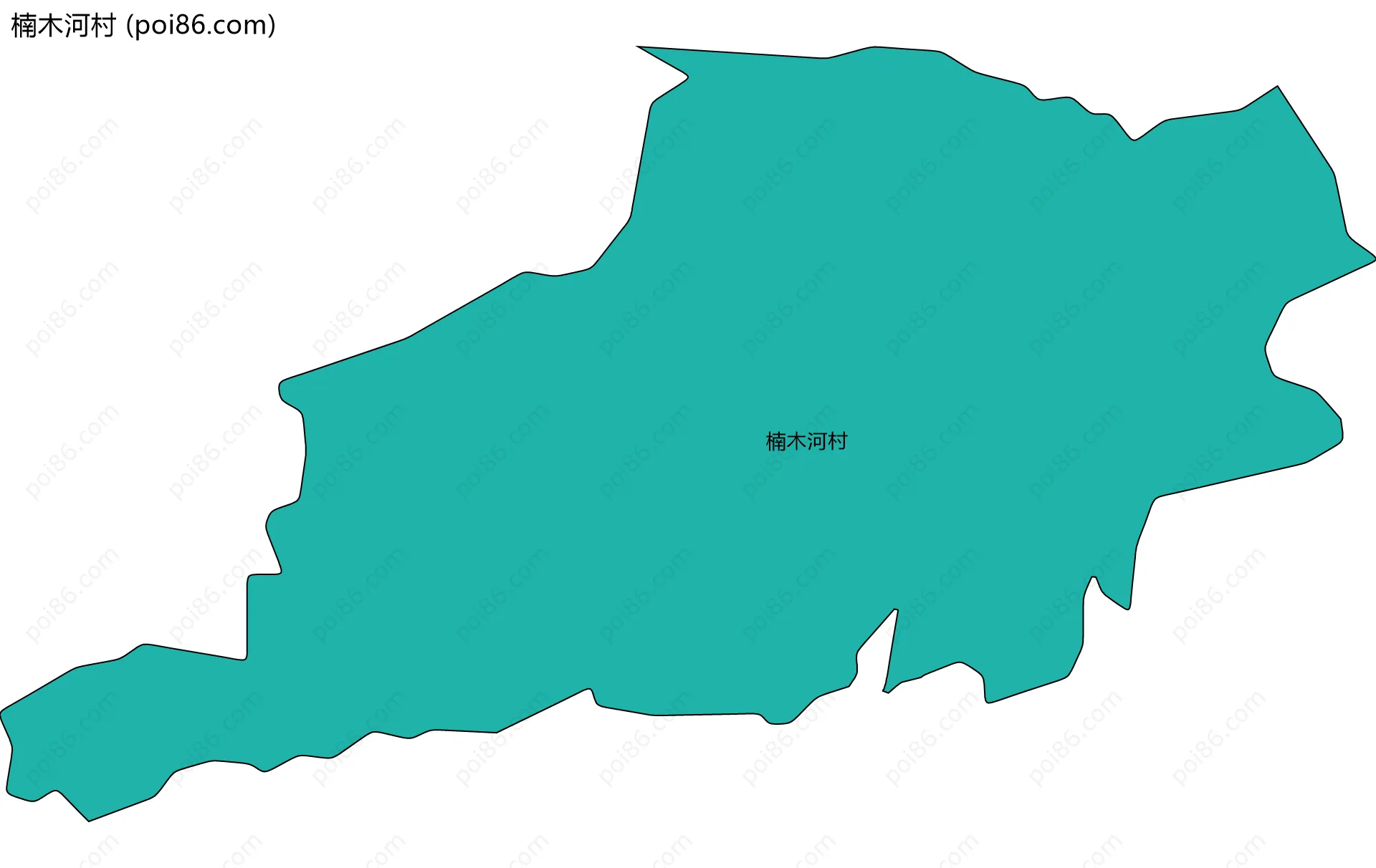 楠木河村边界地图