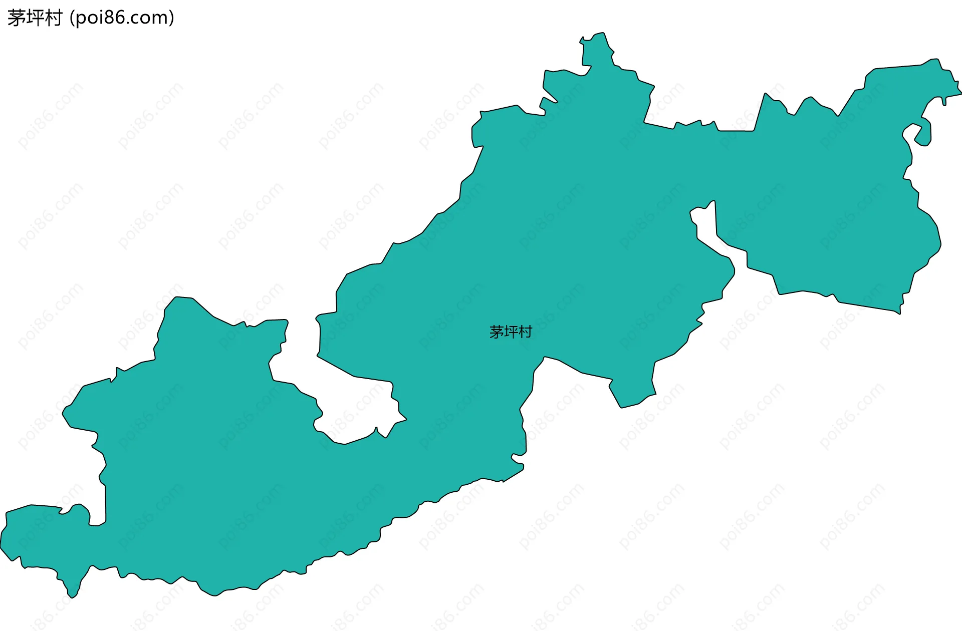 茅坪村边界地图