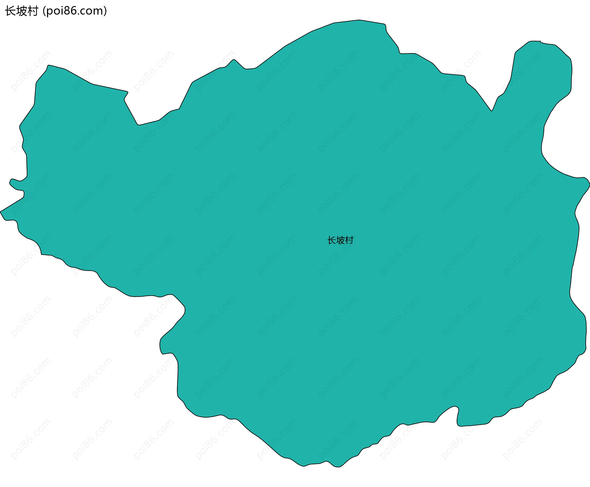 长坡村边界地图