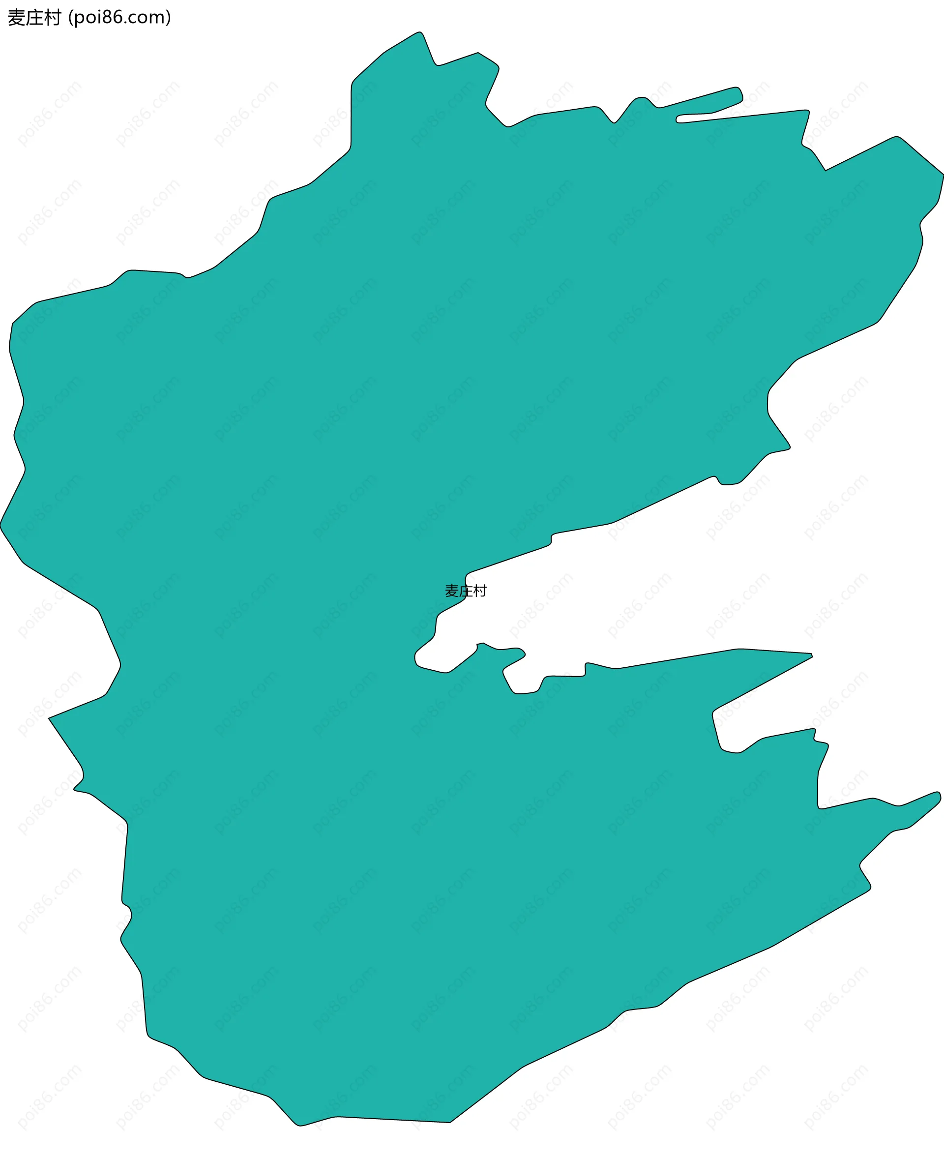麦庄村边界地图