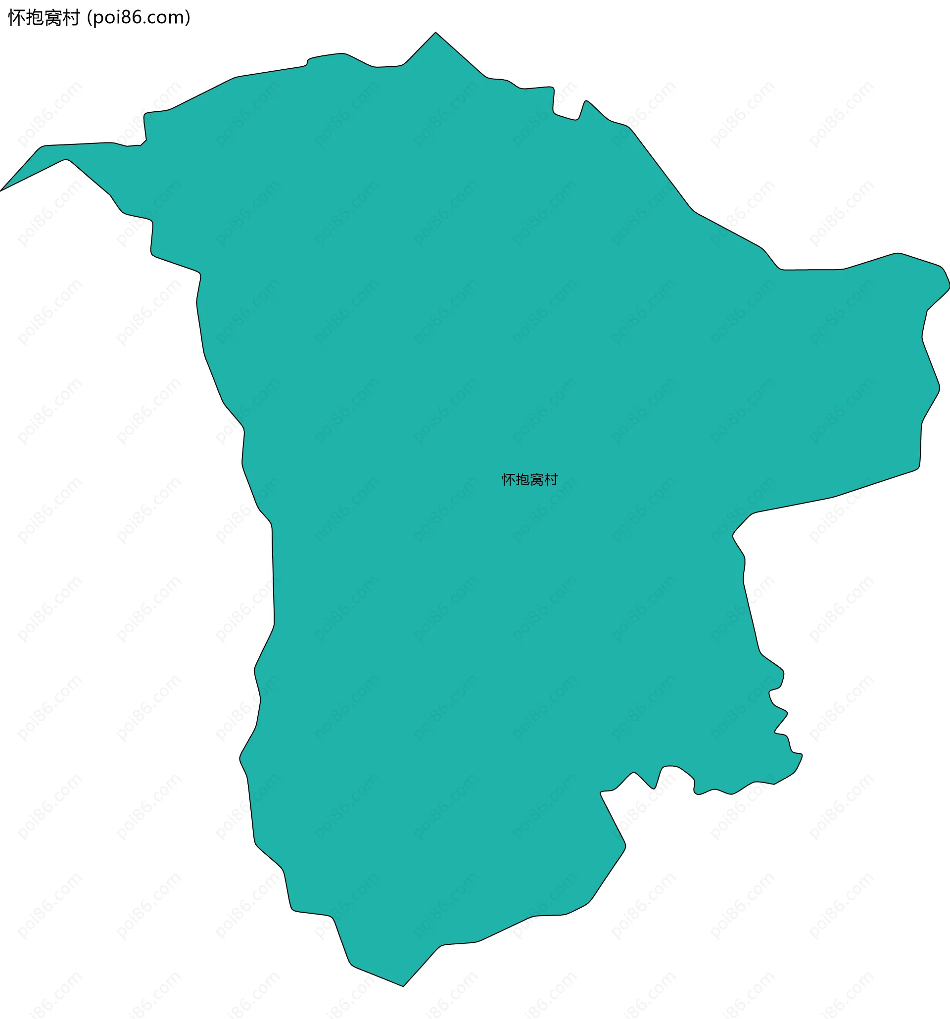 怀抱窝村边界地图