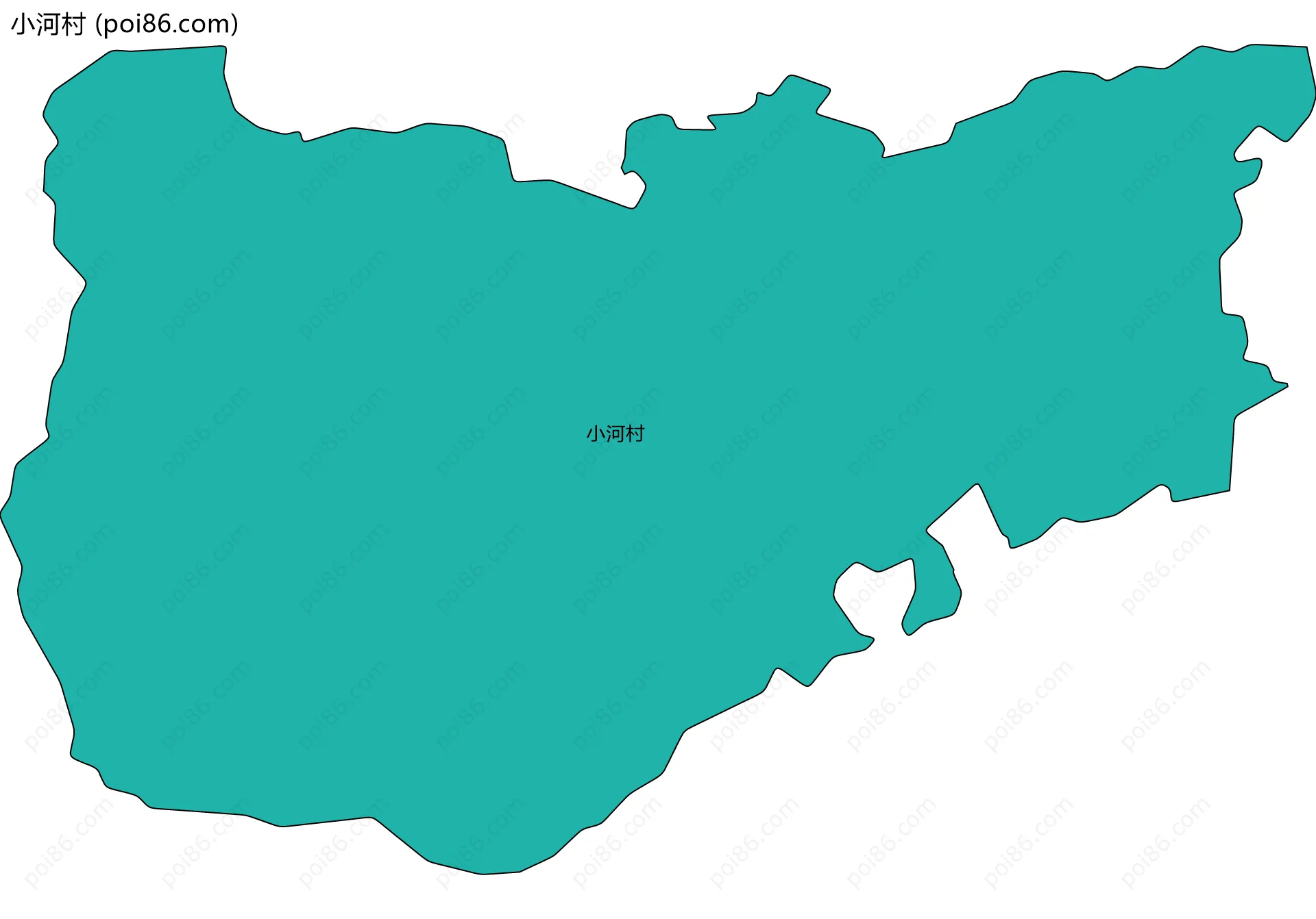 小河村边界地图