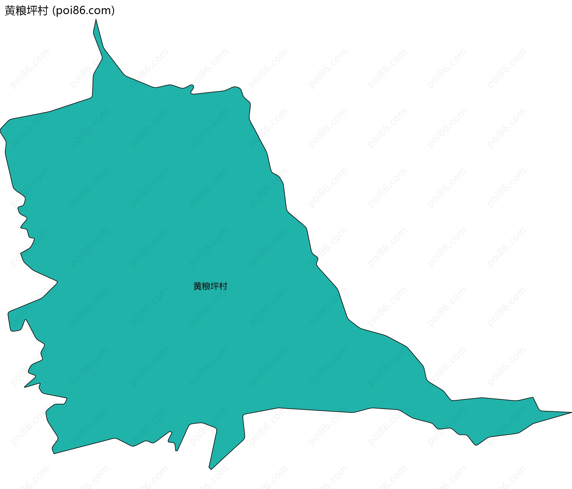 黄粮坪村边界地图