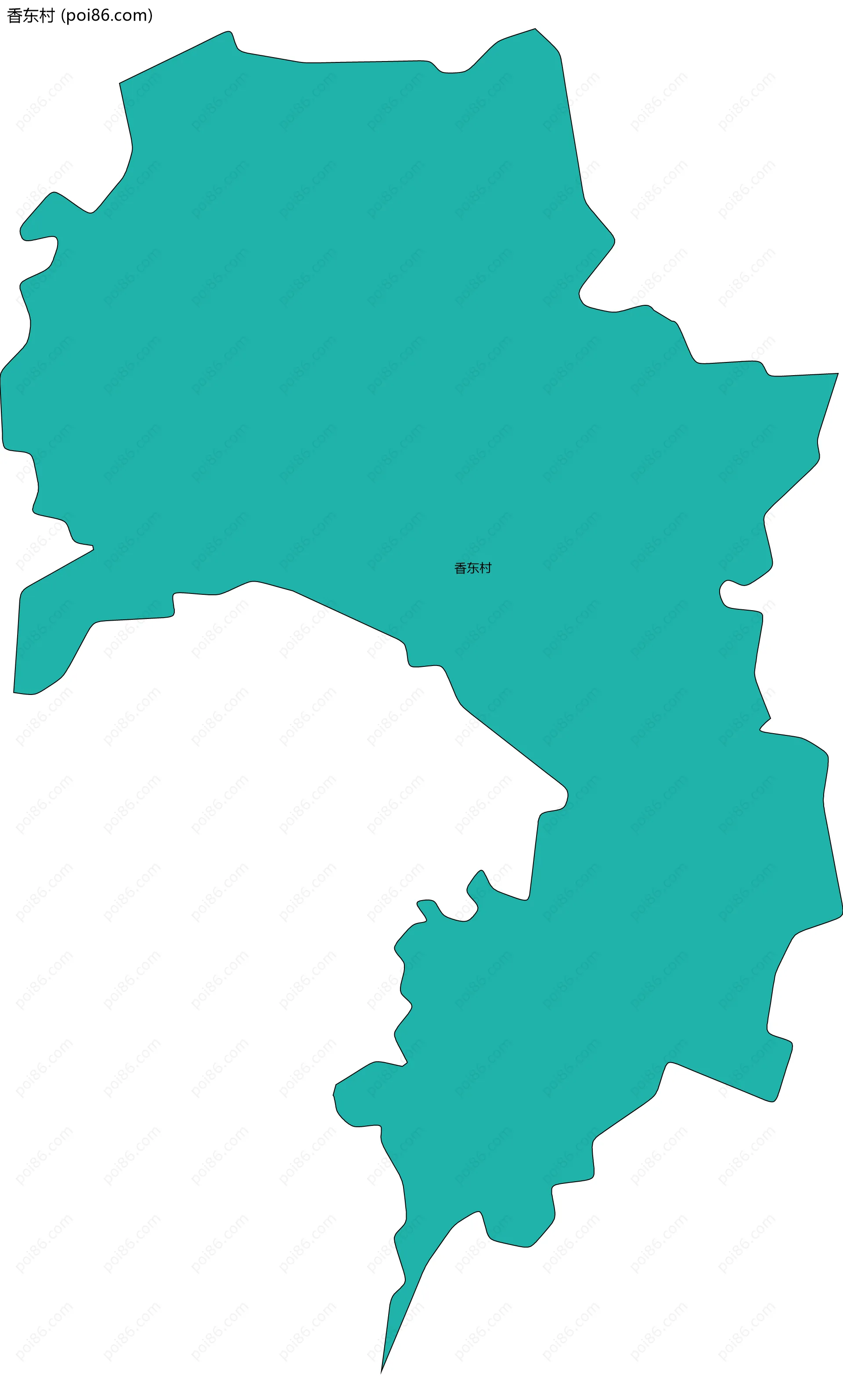 香东村边界地图