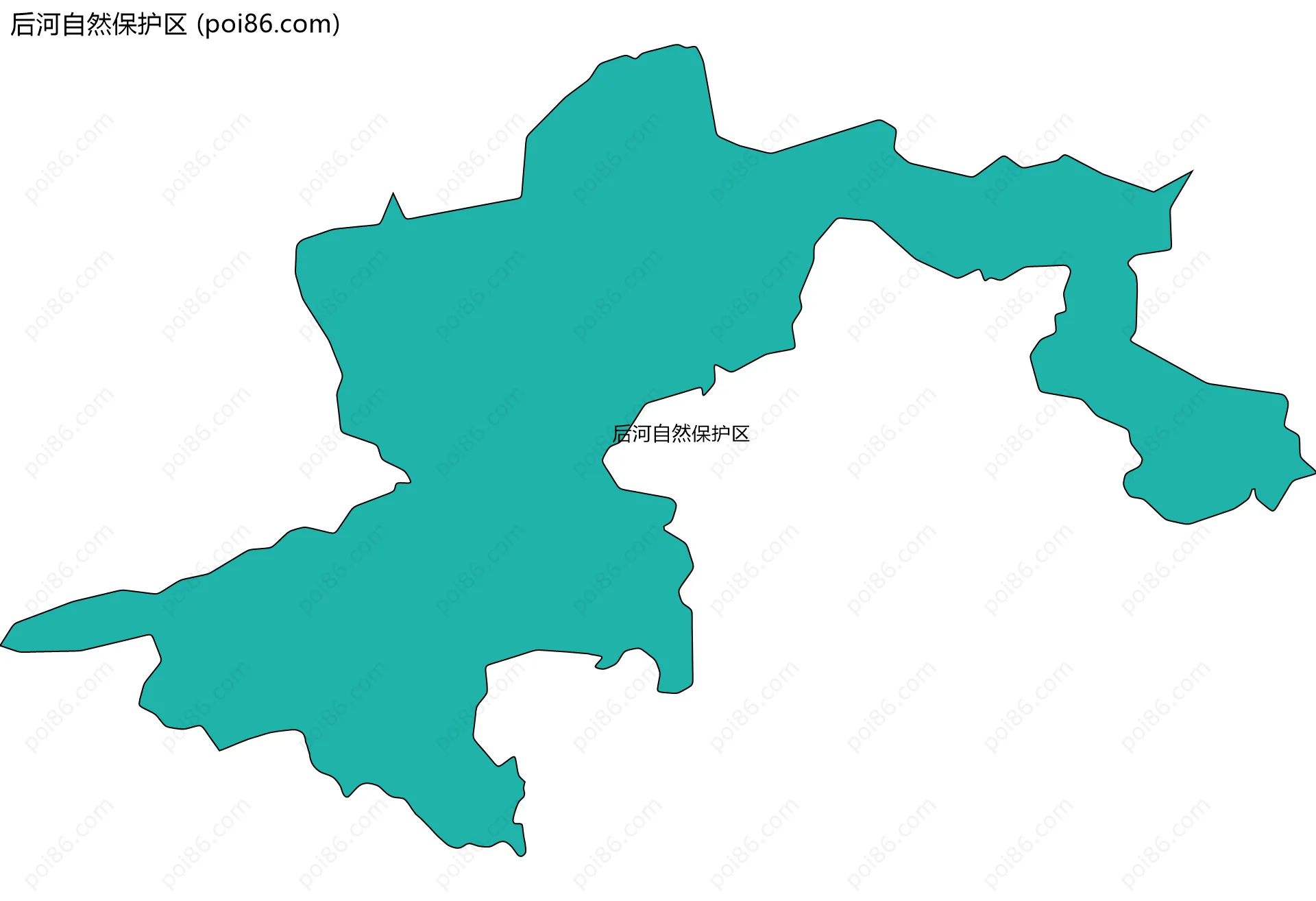 后河自然保护区边界地图