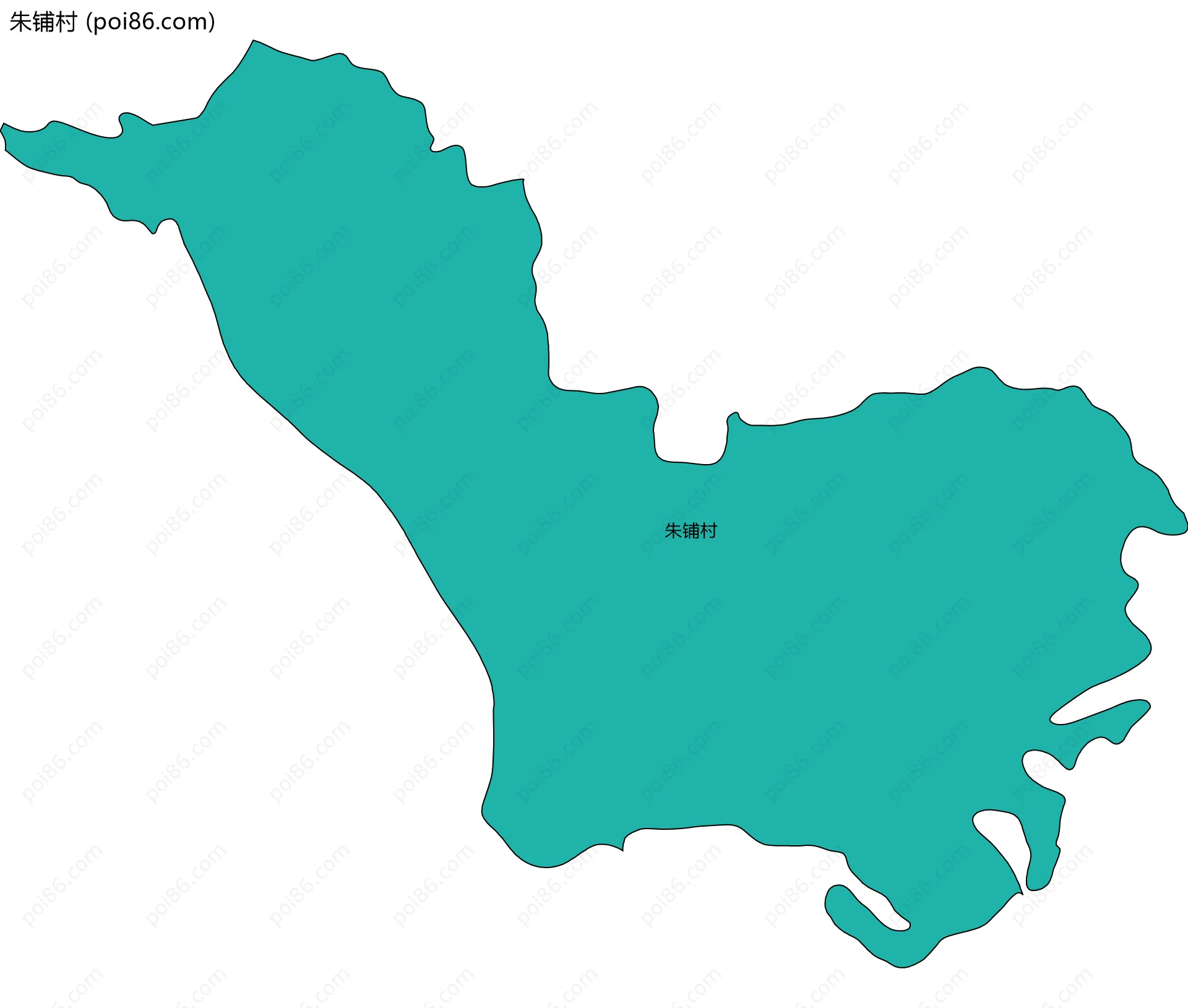 朱铺村边界地图