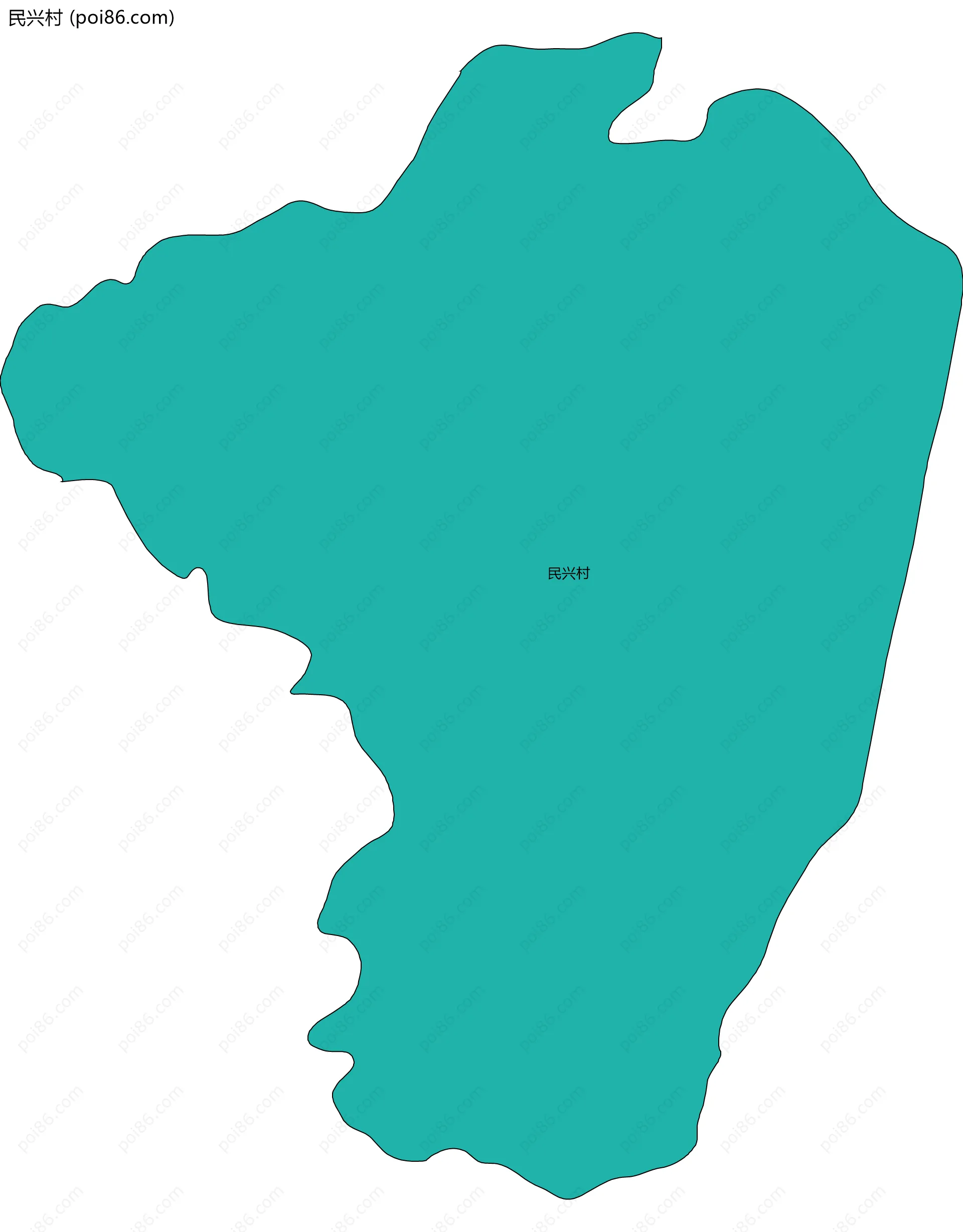 民兴村边界地图