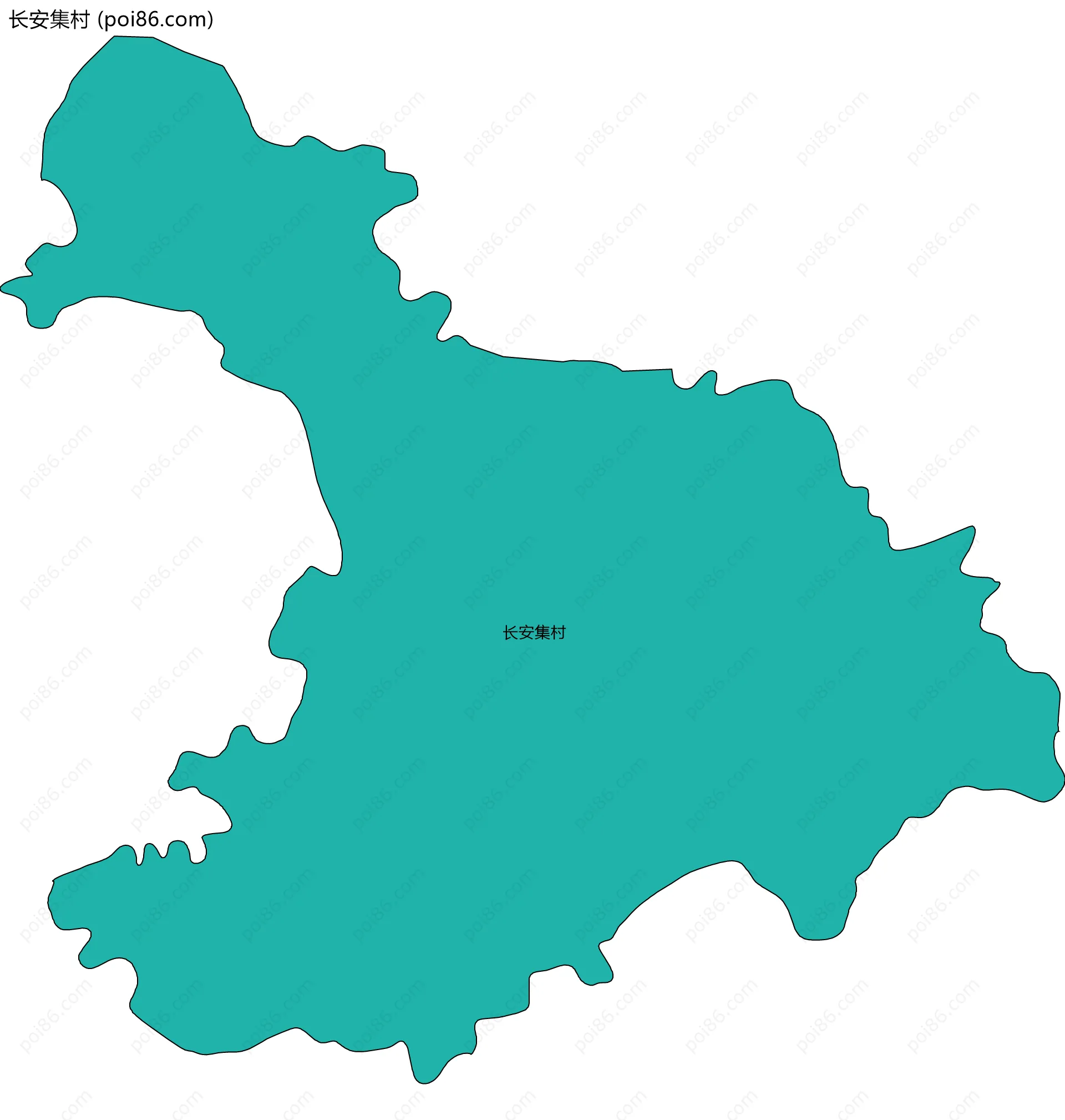 长安集村边界地图