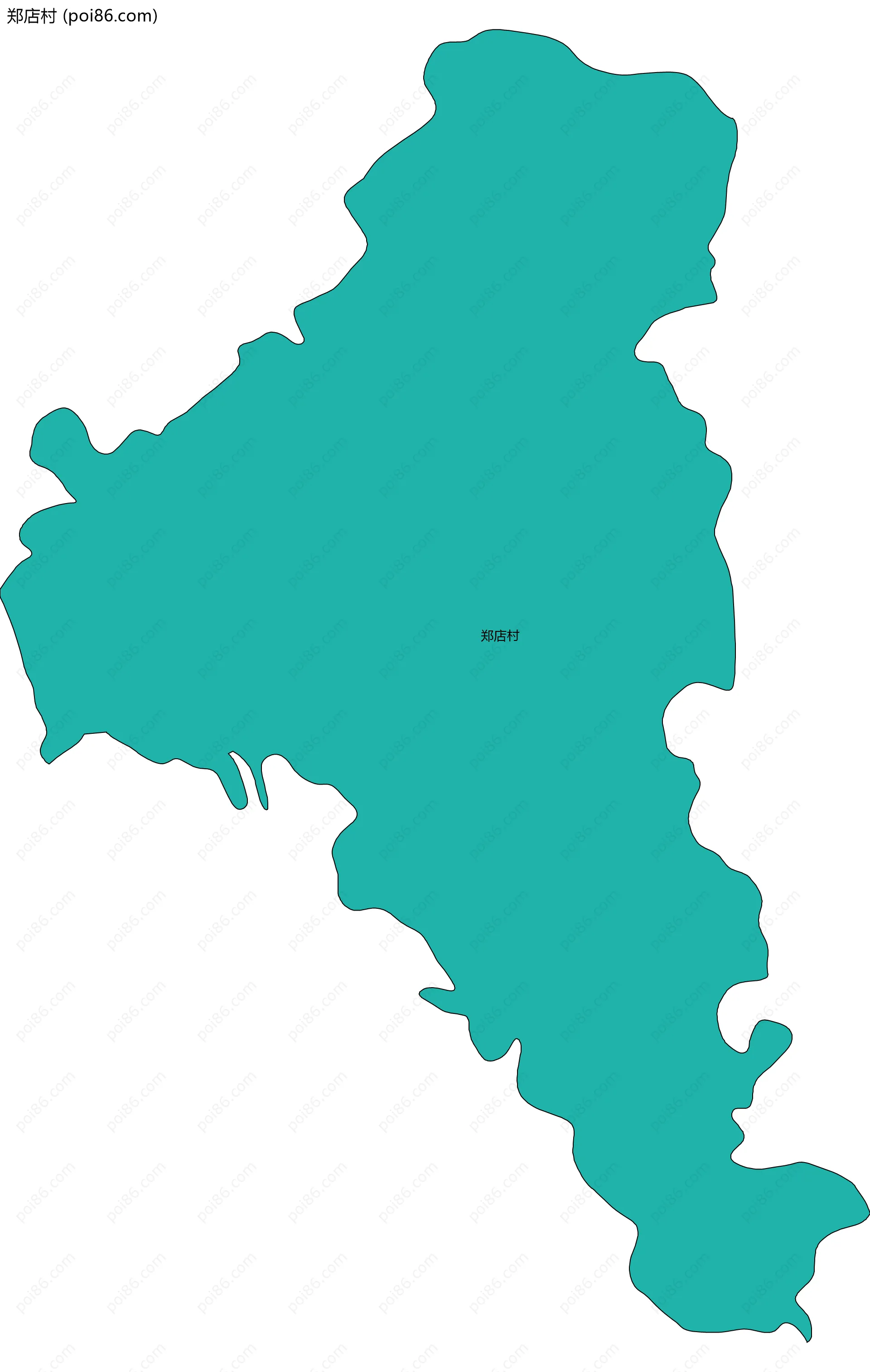 郑店村边界地图