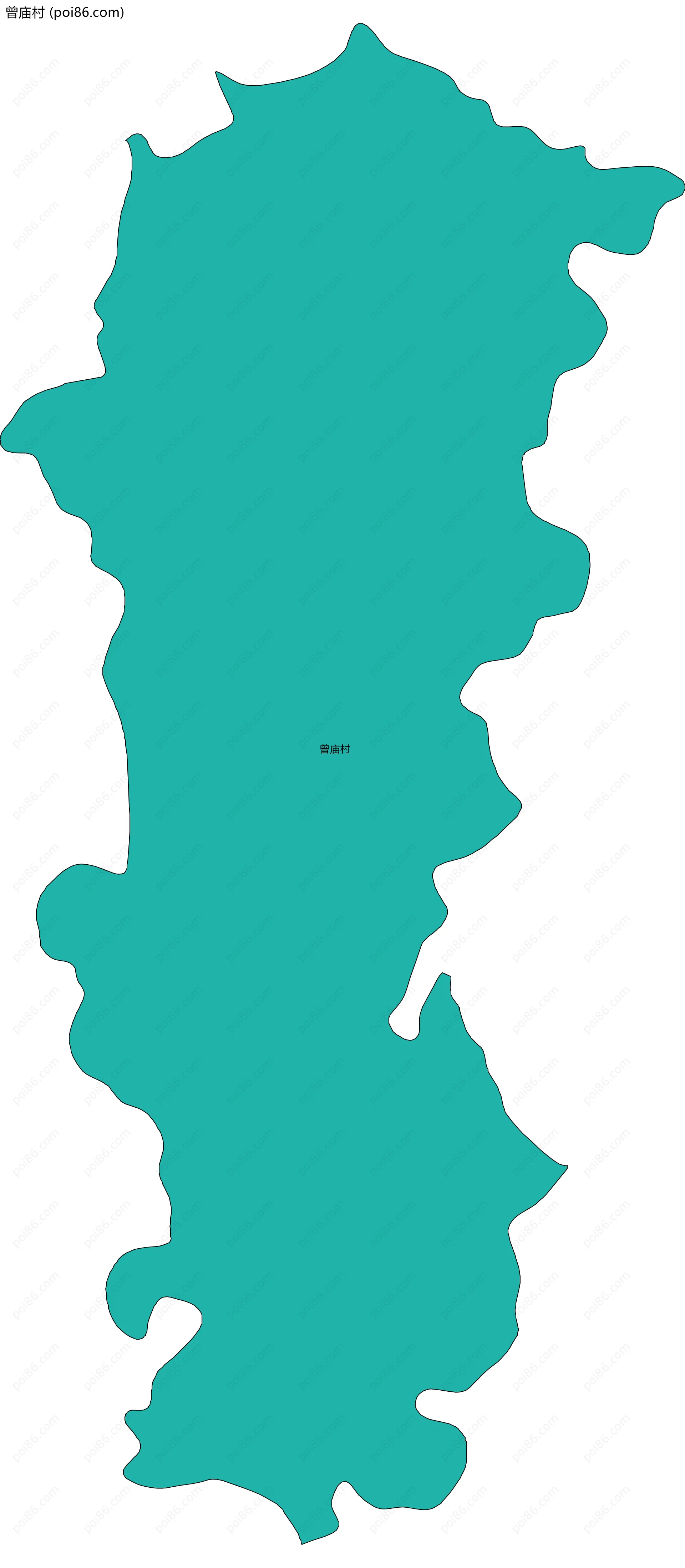 曾庙村边界地图