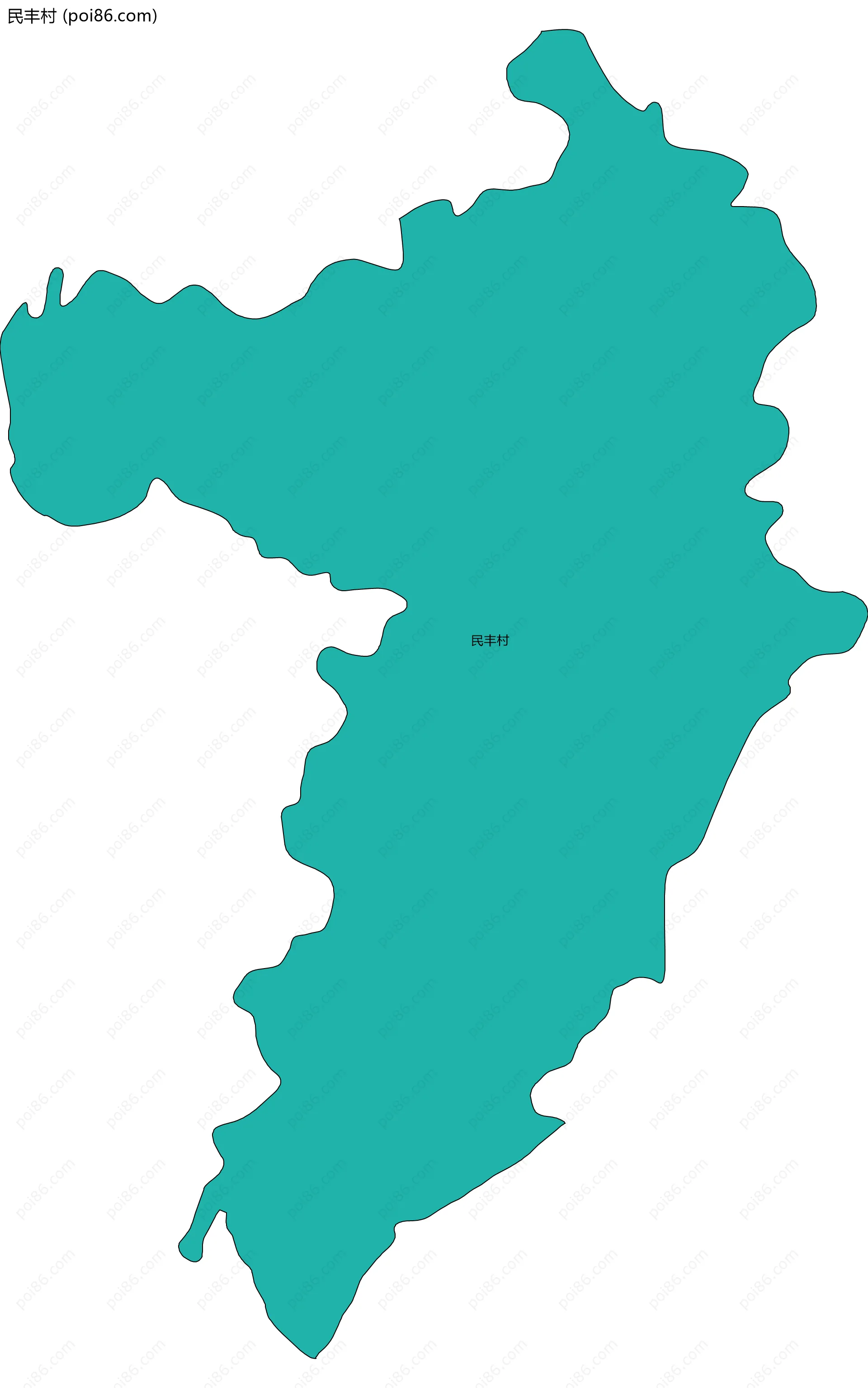 民丰村边界地图