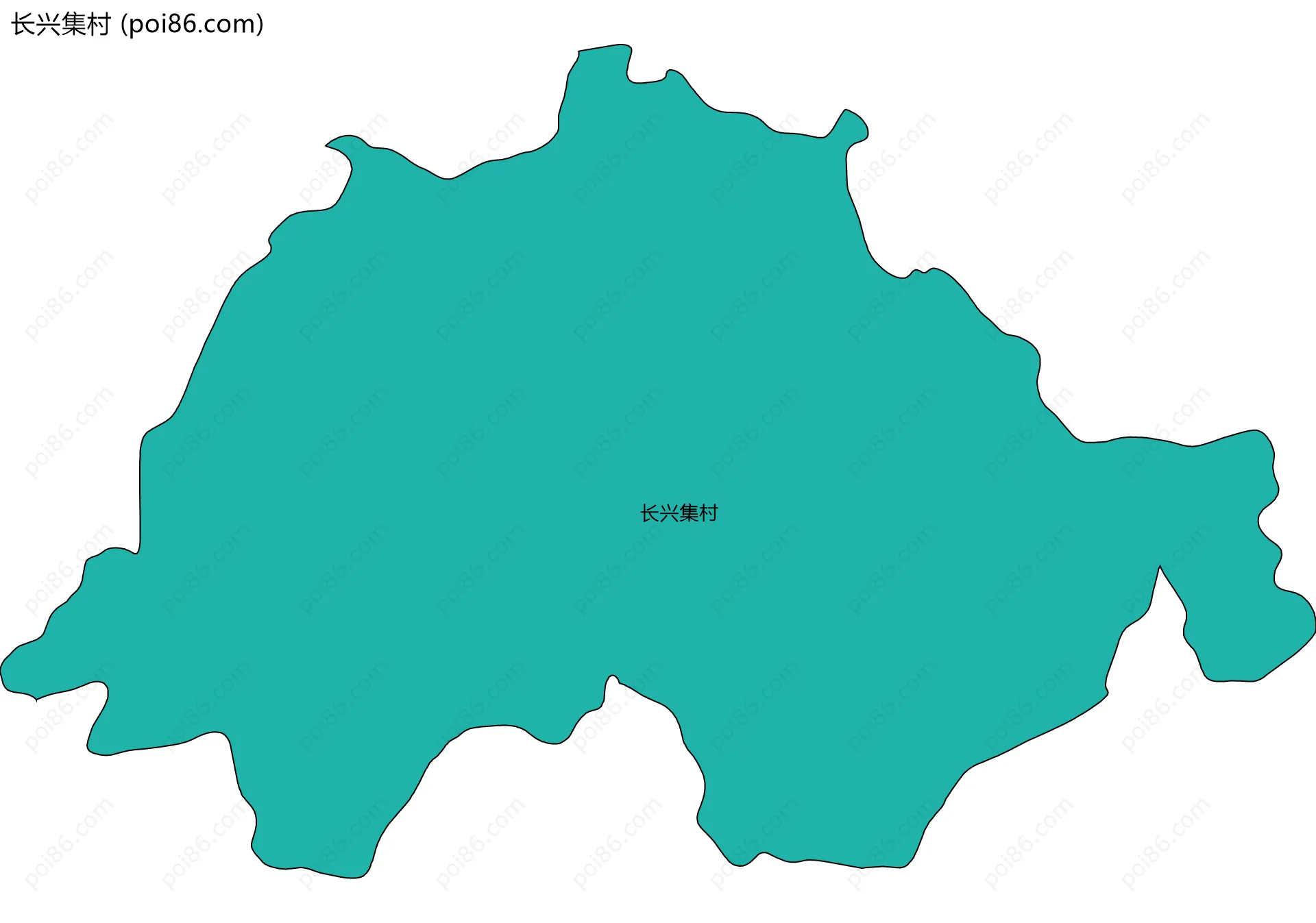 长兴集村边界地图