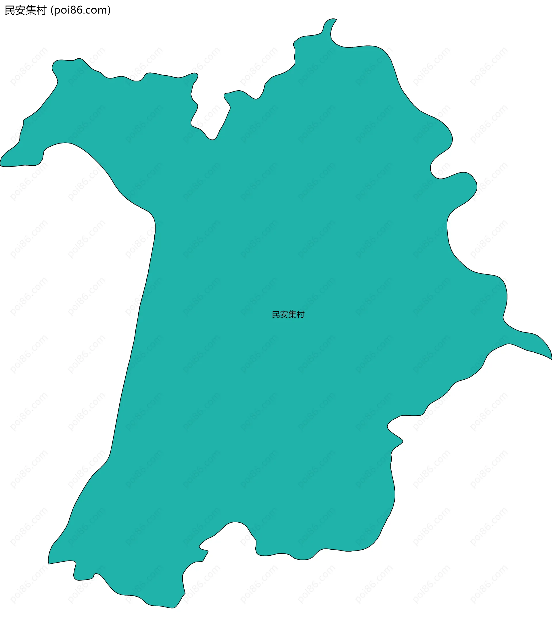 民安集村边界地图