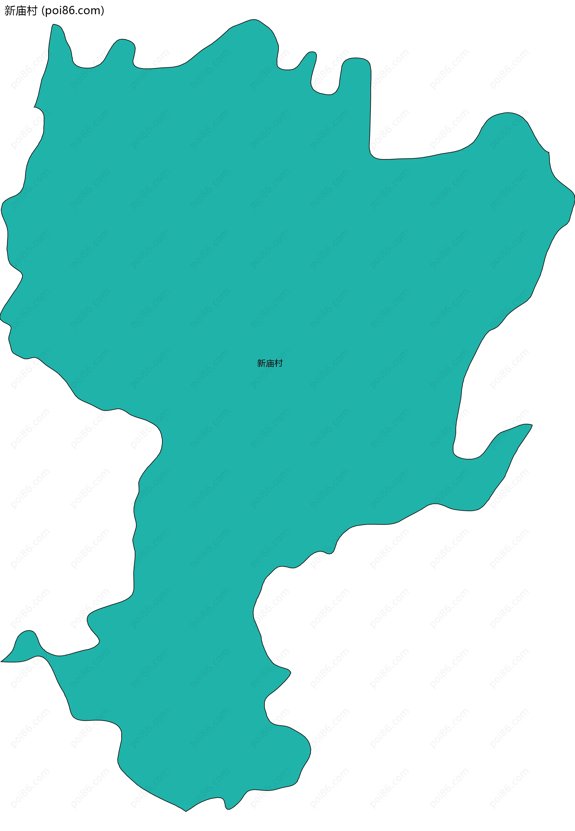 新庙村边界地图