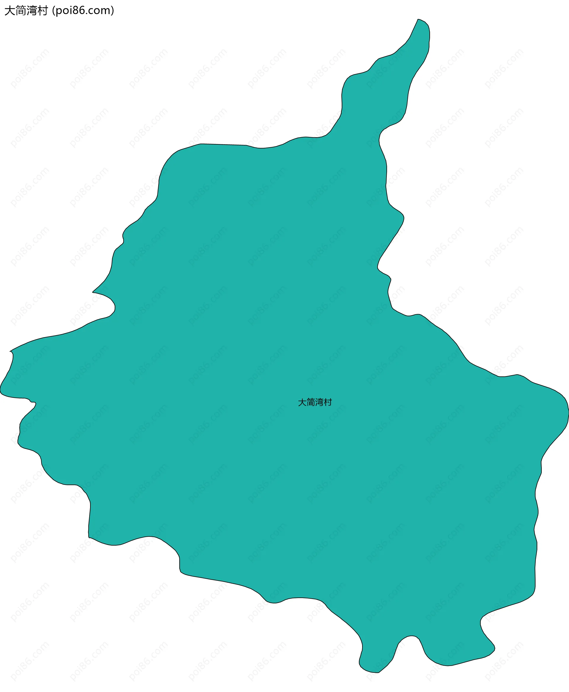 大简湾村边界地图