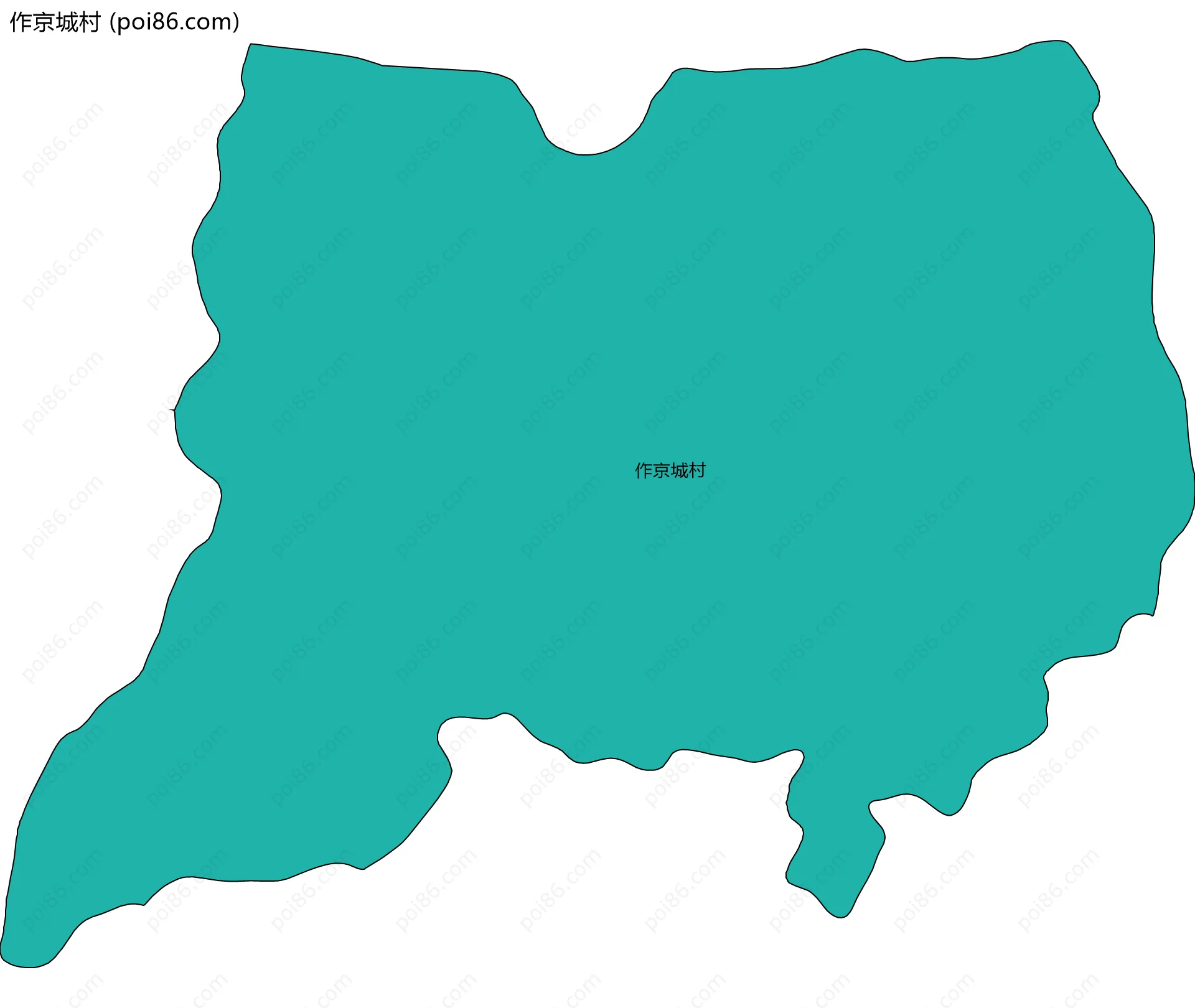 作京城村边界地图