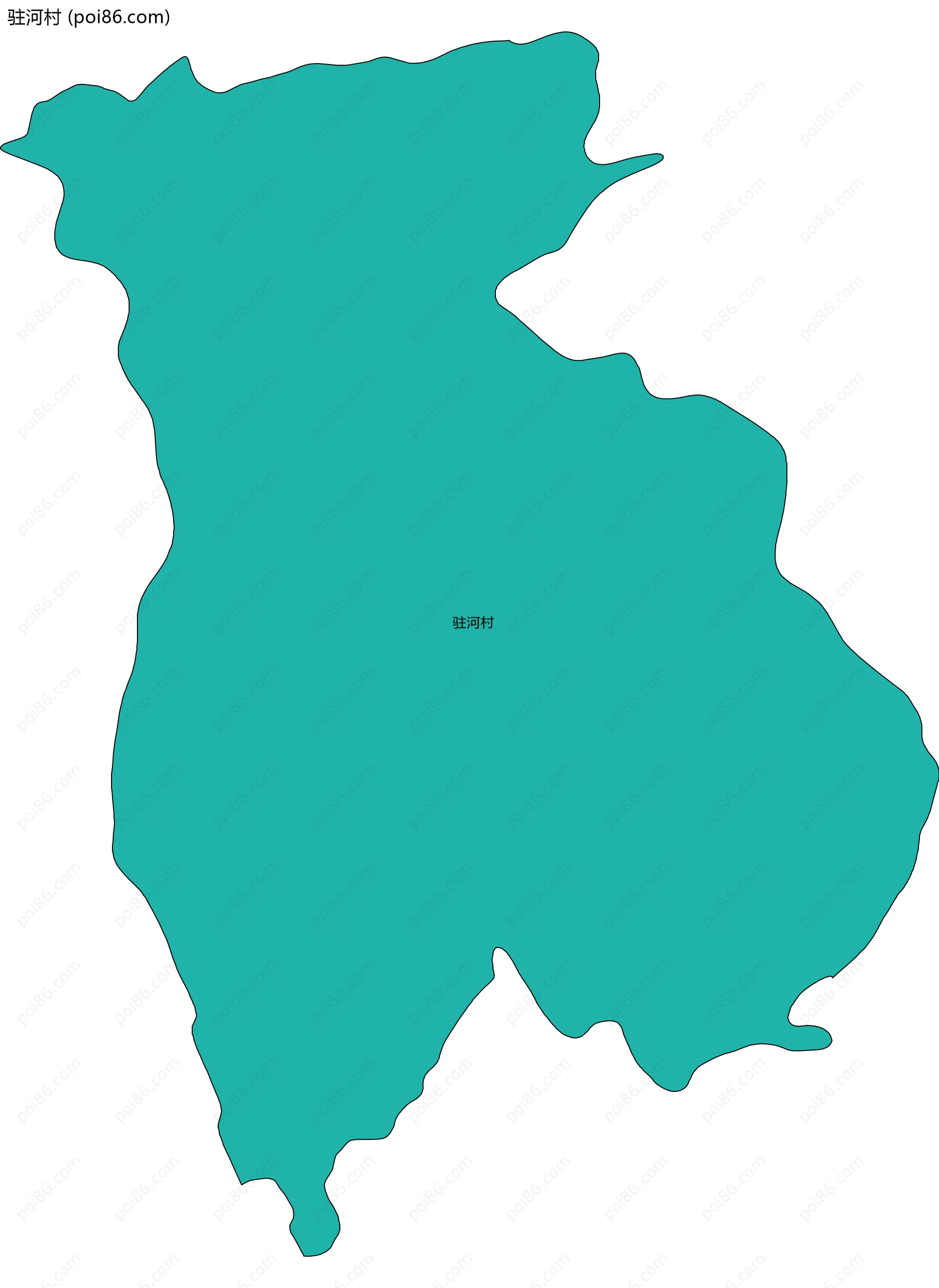 驻河村边界地图