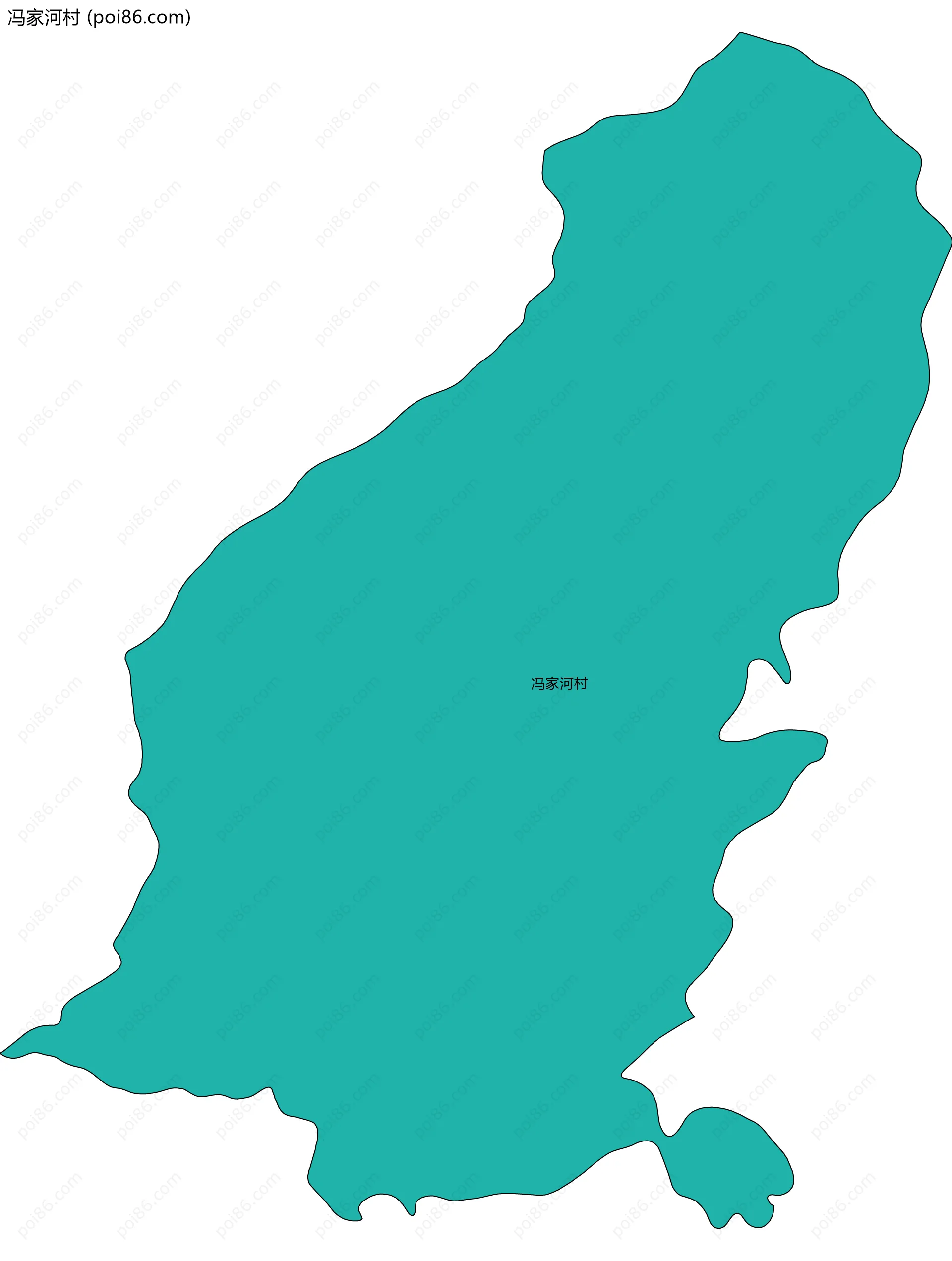 冯家河村边界地图