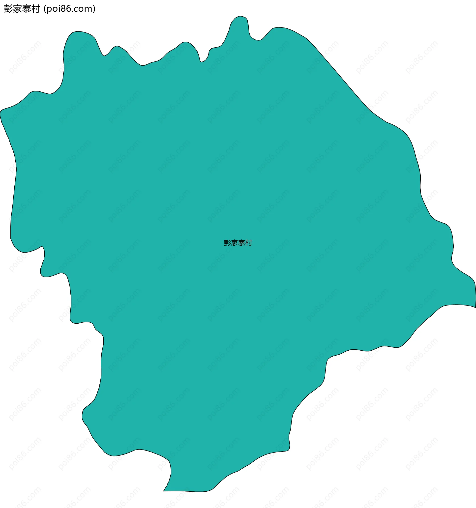 彭家寨村边界地图