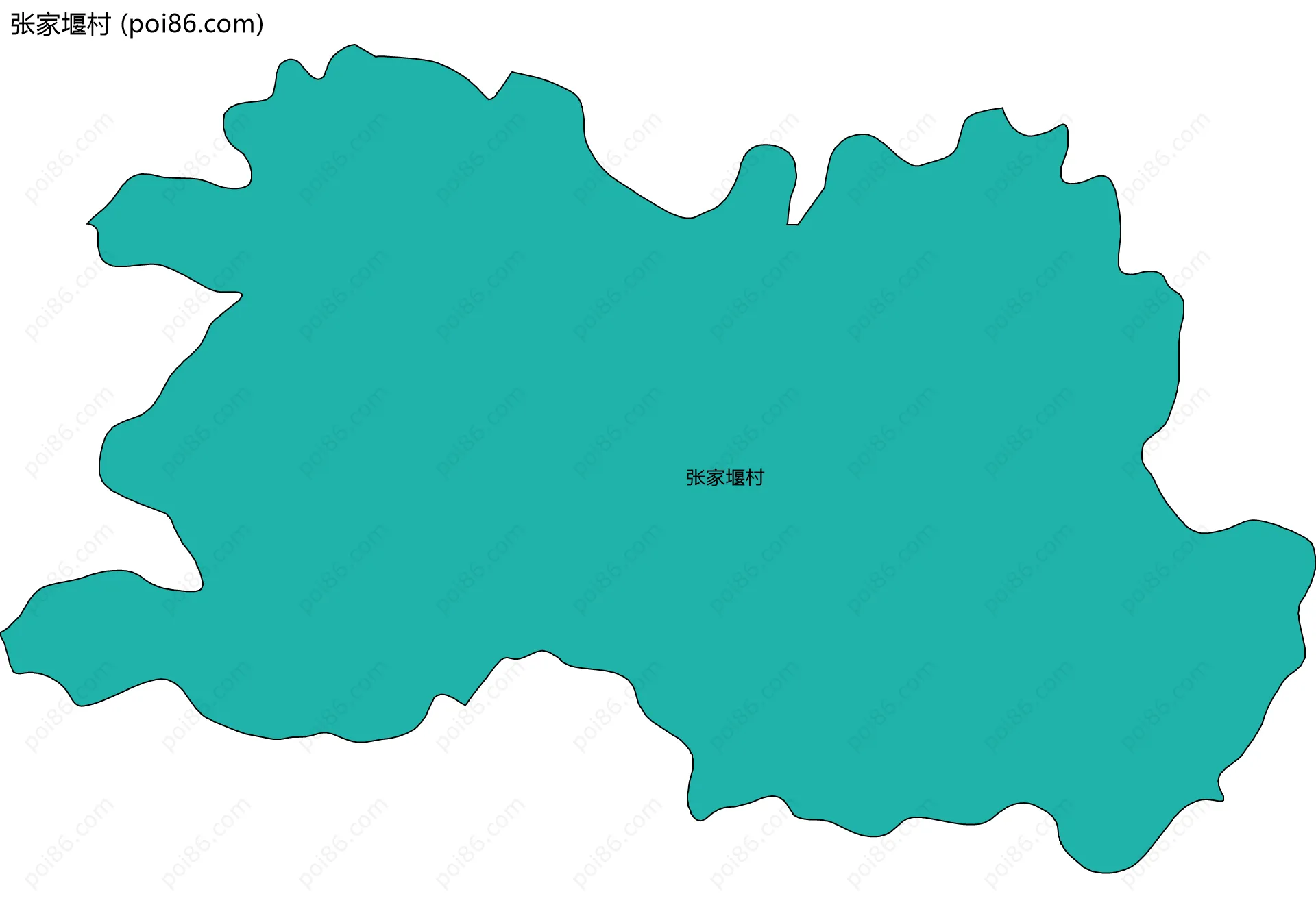 张家堰村边界地图