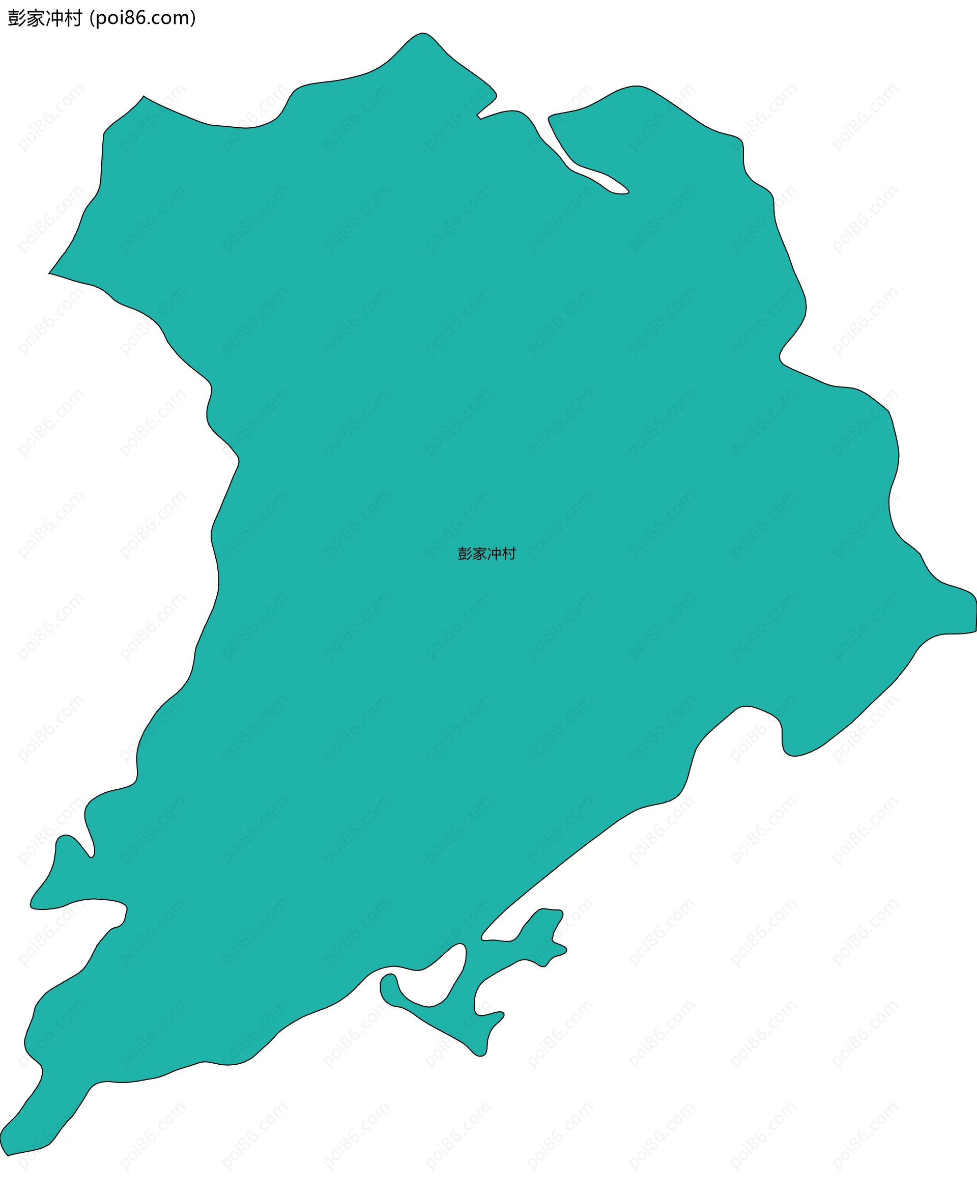 彭家冲村边界地图