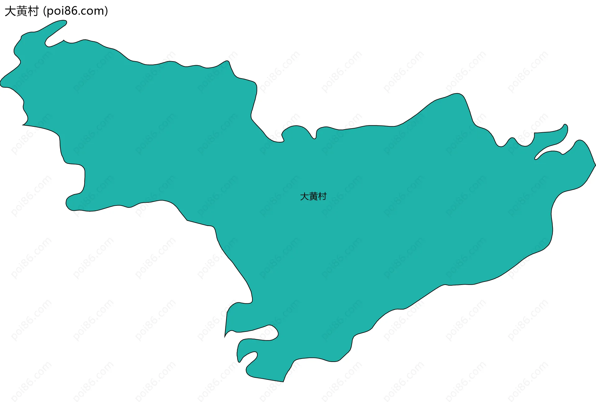 大黄村边界地图