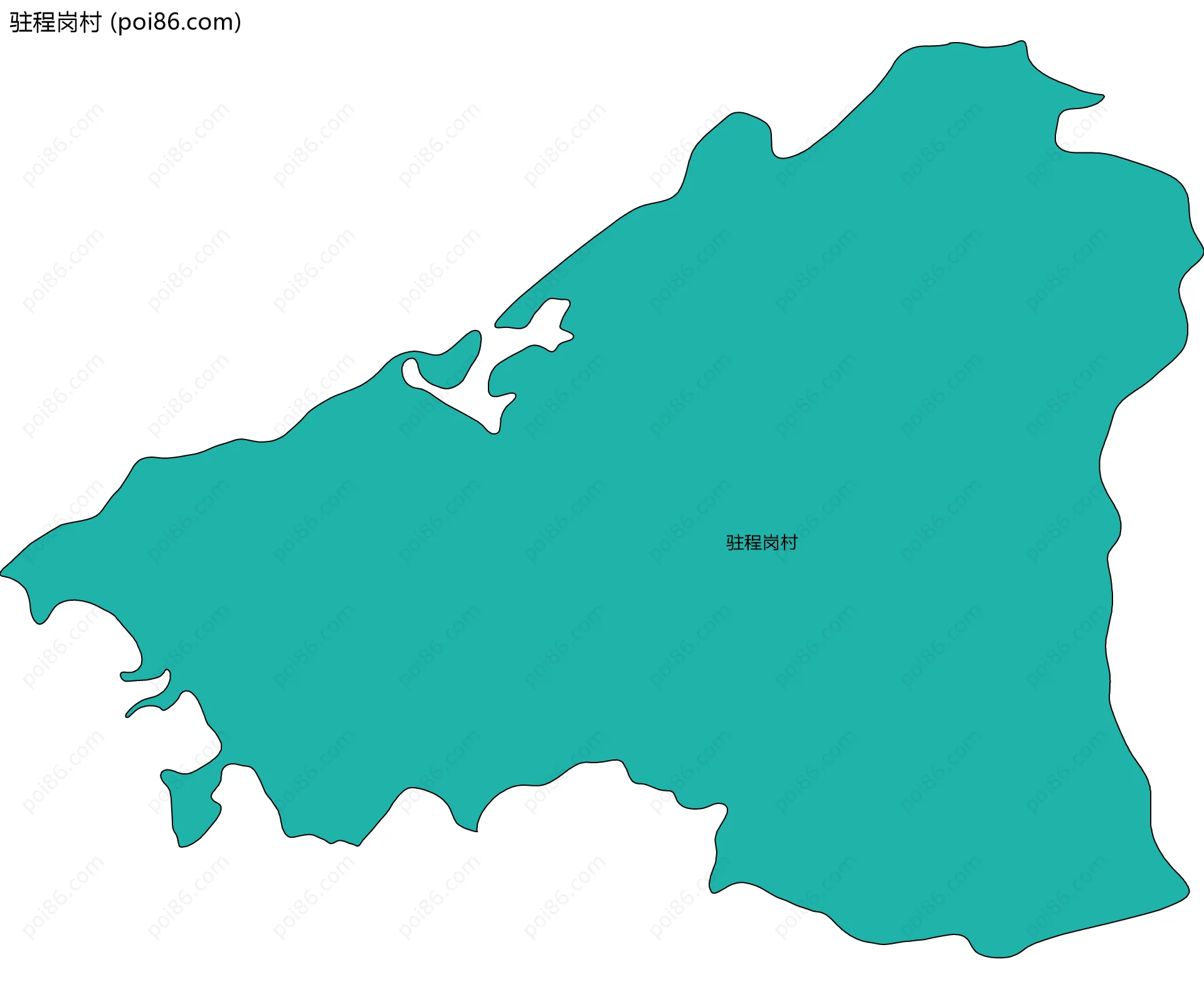 驻程岗村边界地图