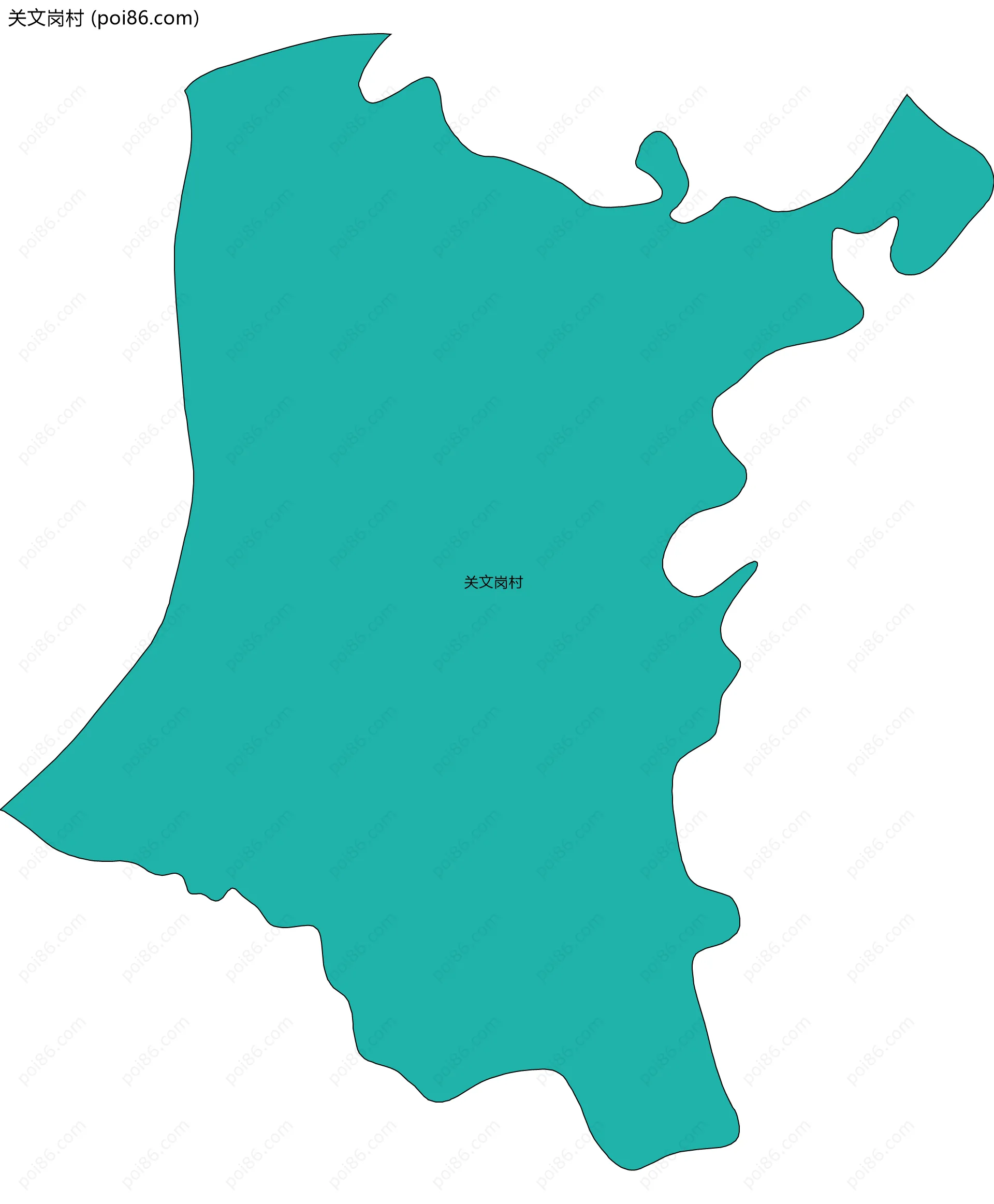 关文岗村边界地图