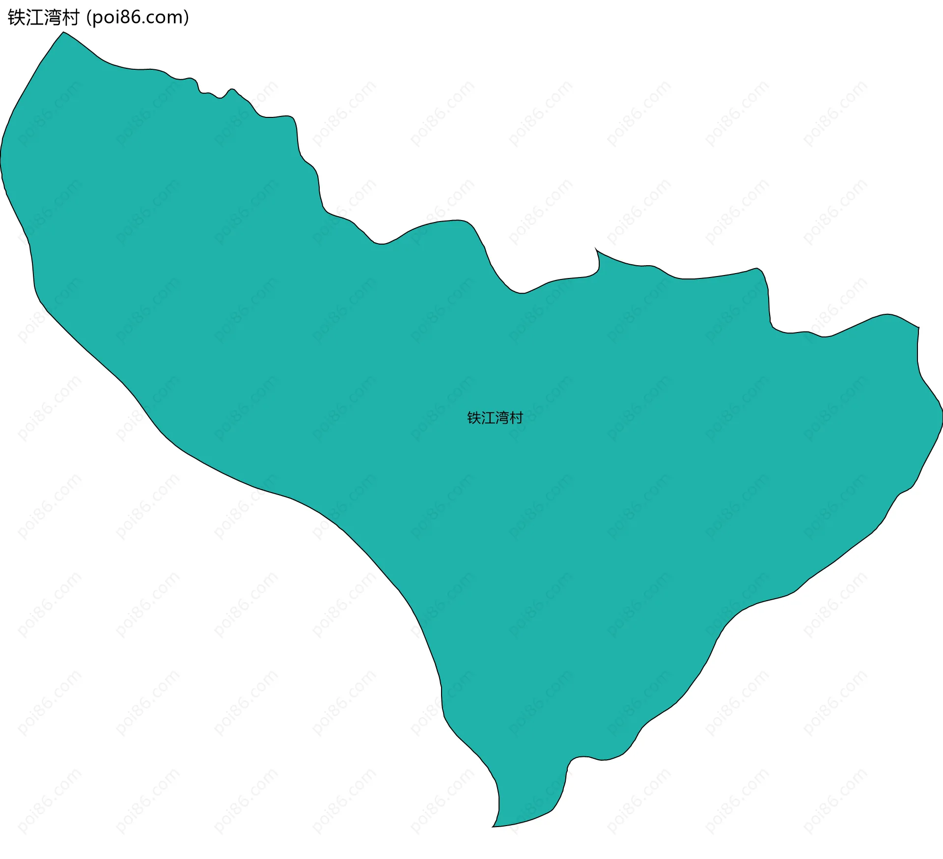 铁江湾村边界地图