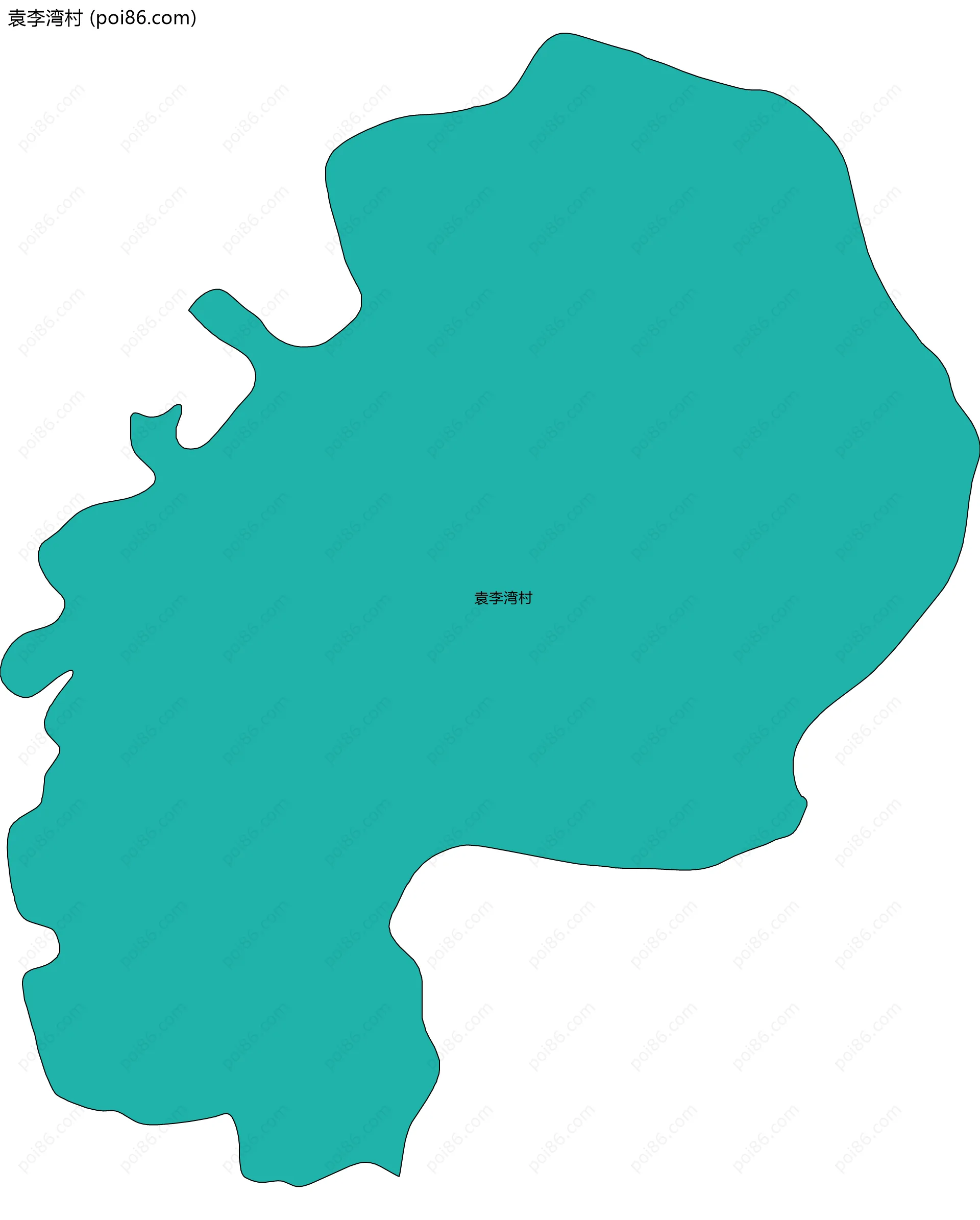 袁李湾村边界地图