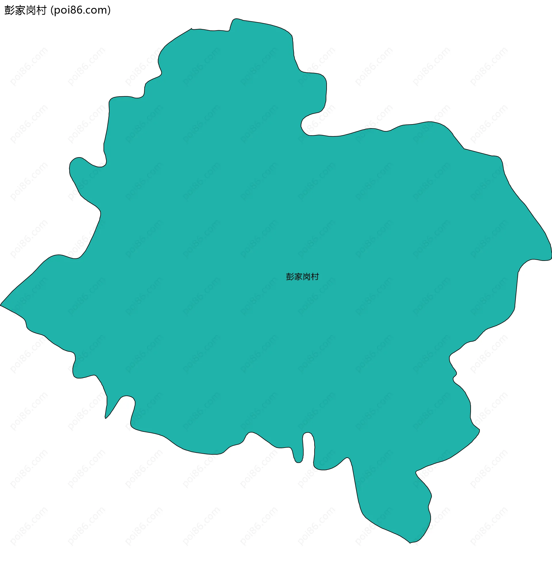 彭家岗村边界地图