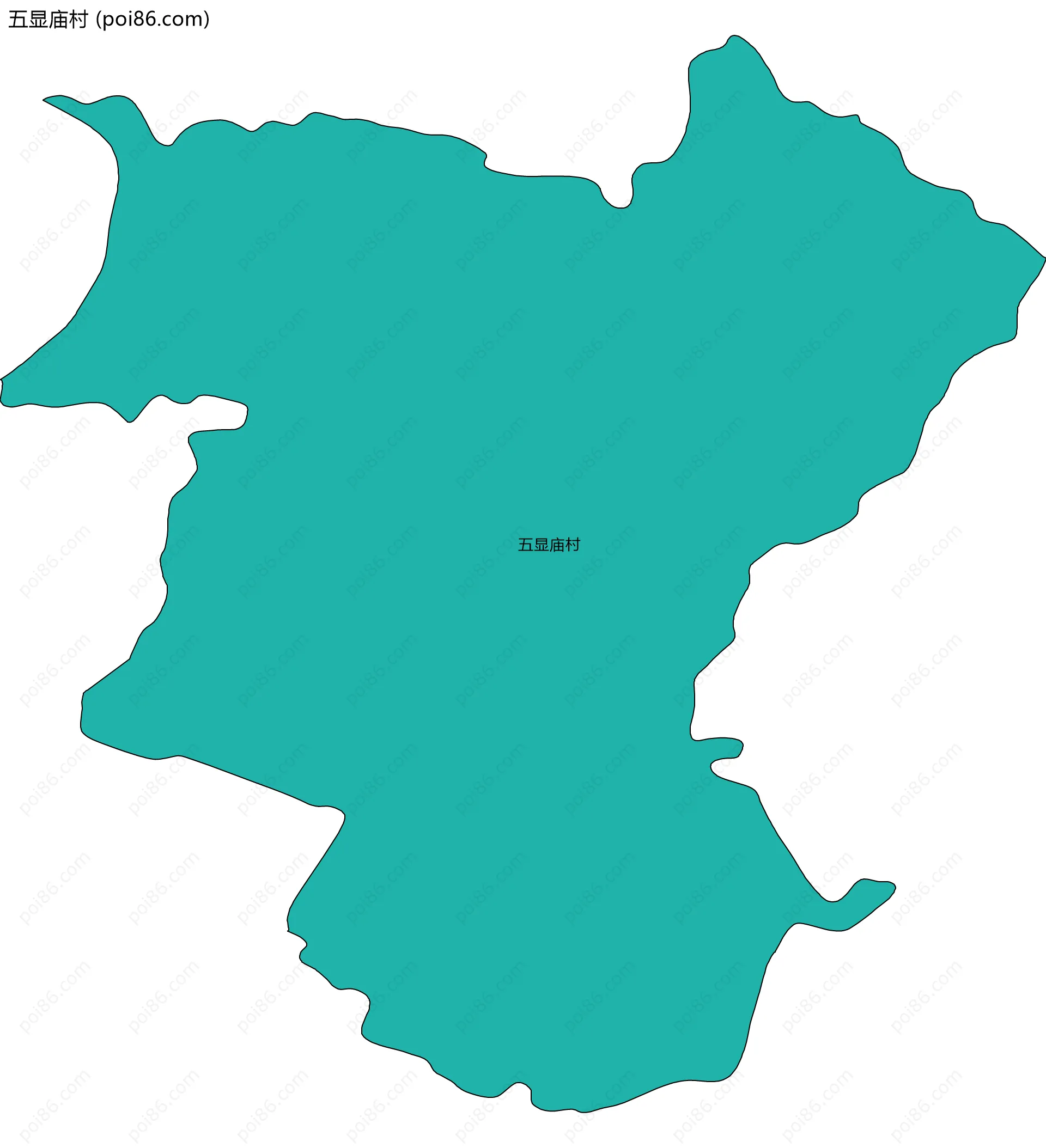 五显庙村边界地图