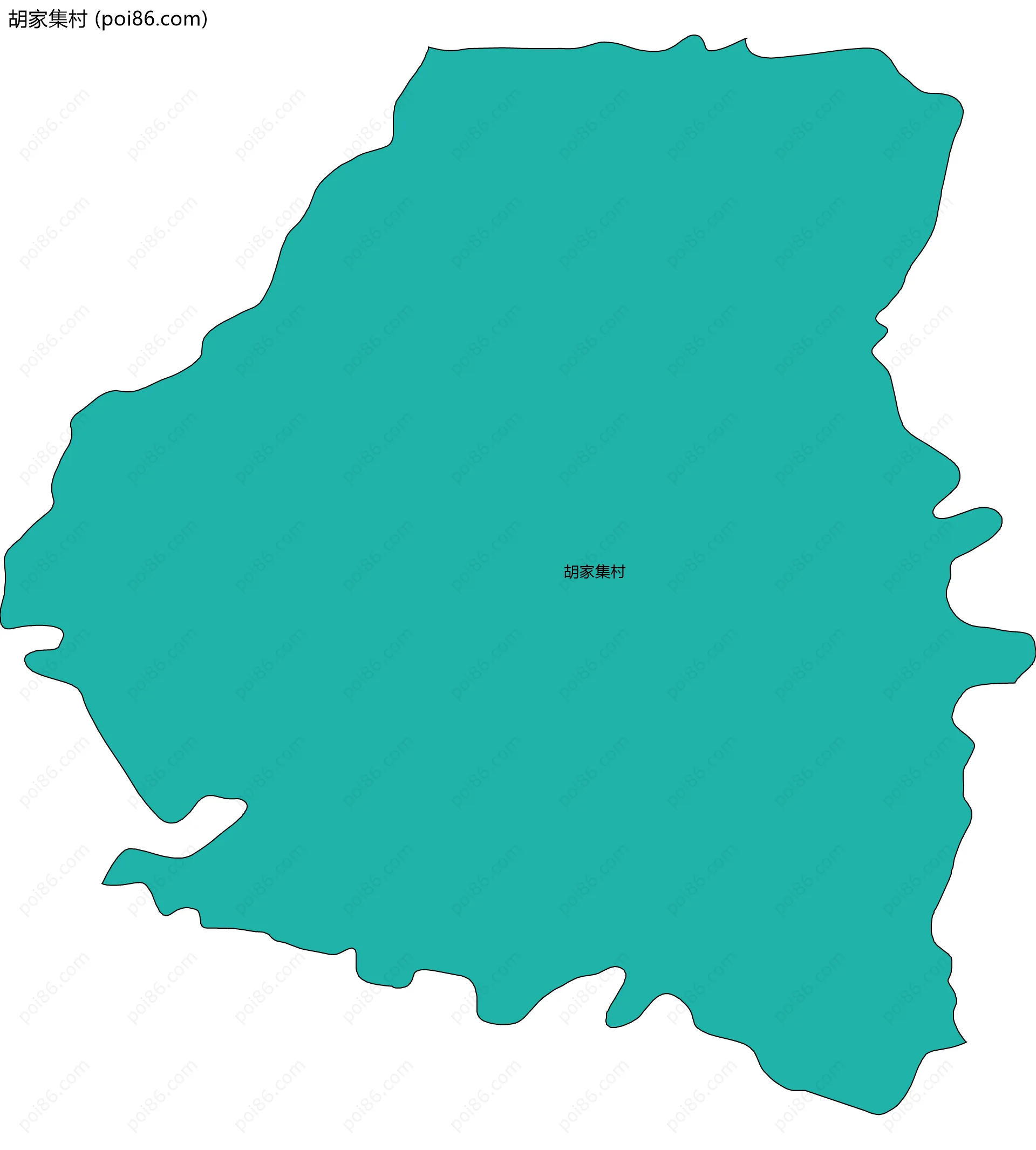 胡家集村边界地图