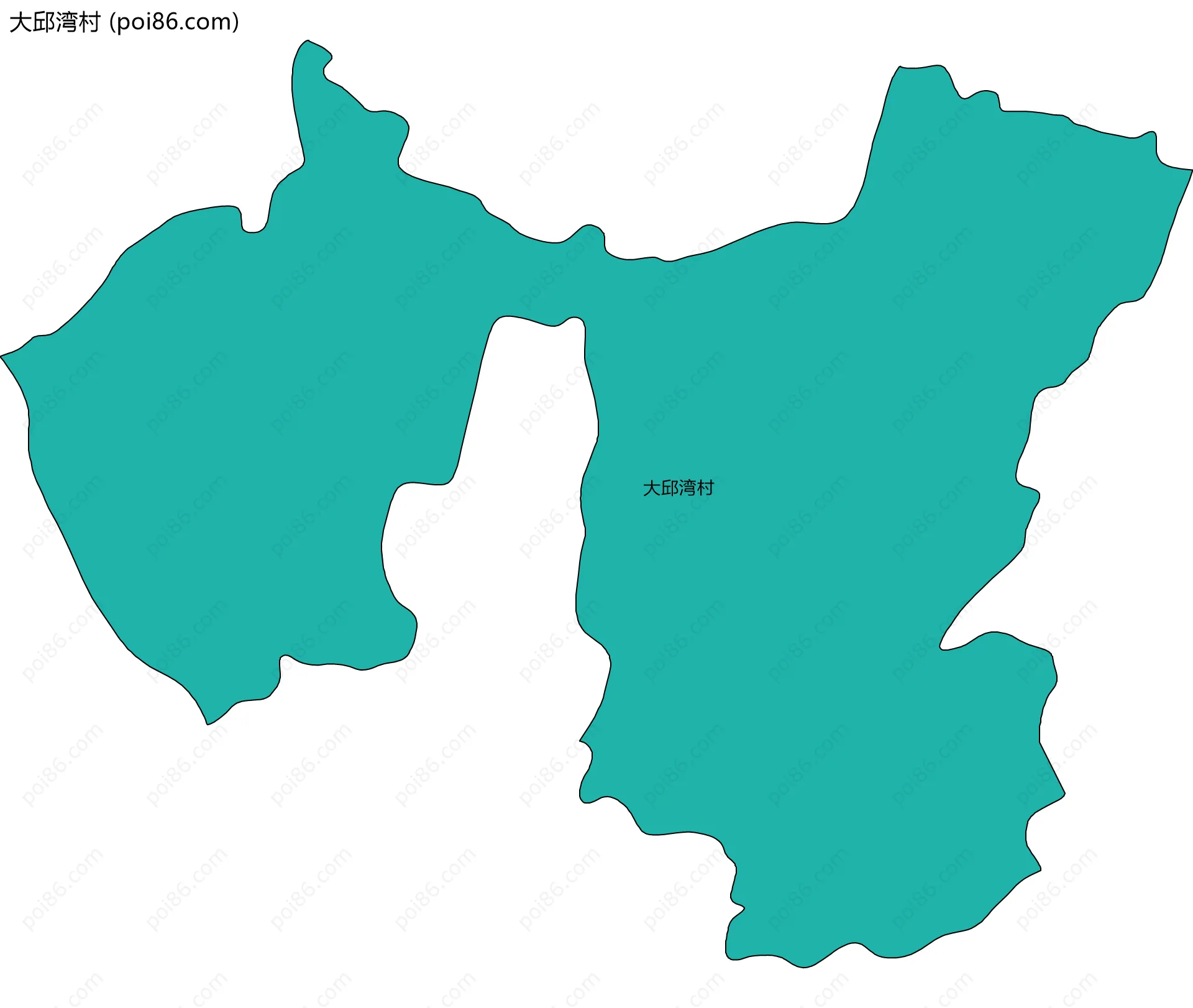 大邱湾村边界地图