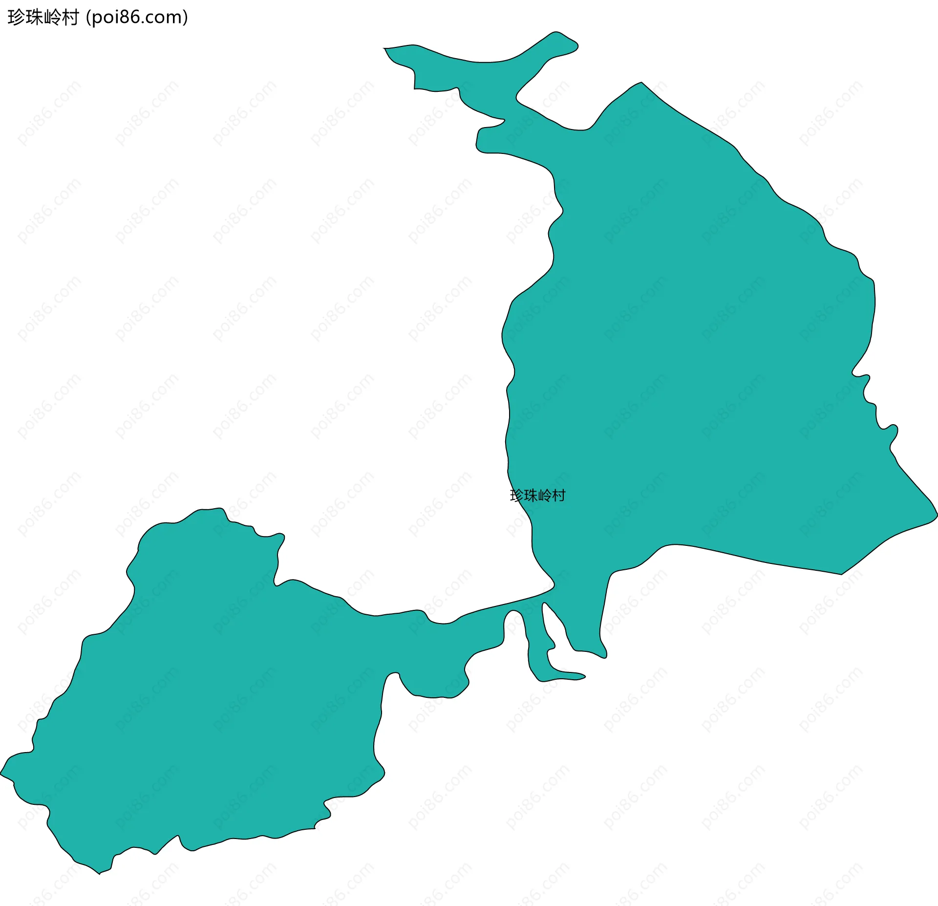 珍珠岭村边界地图