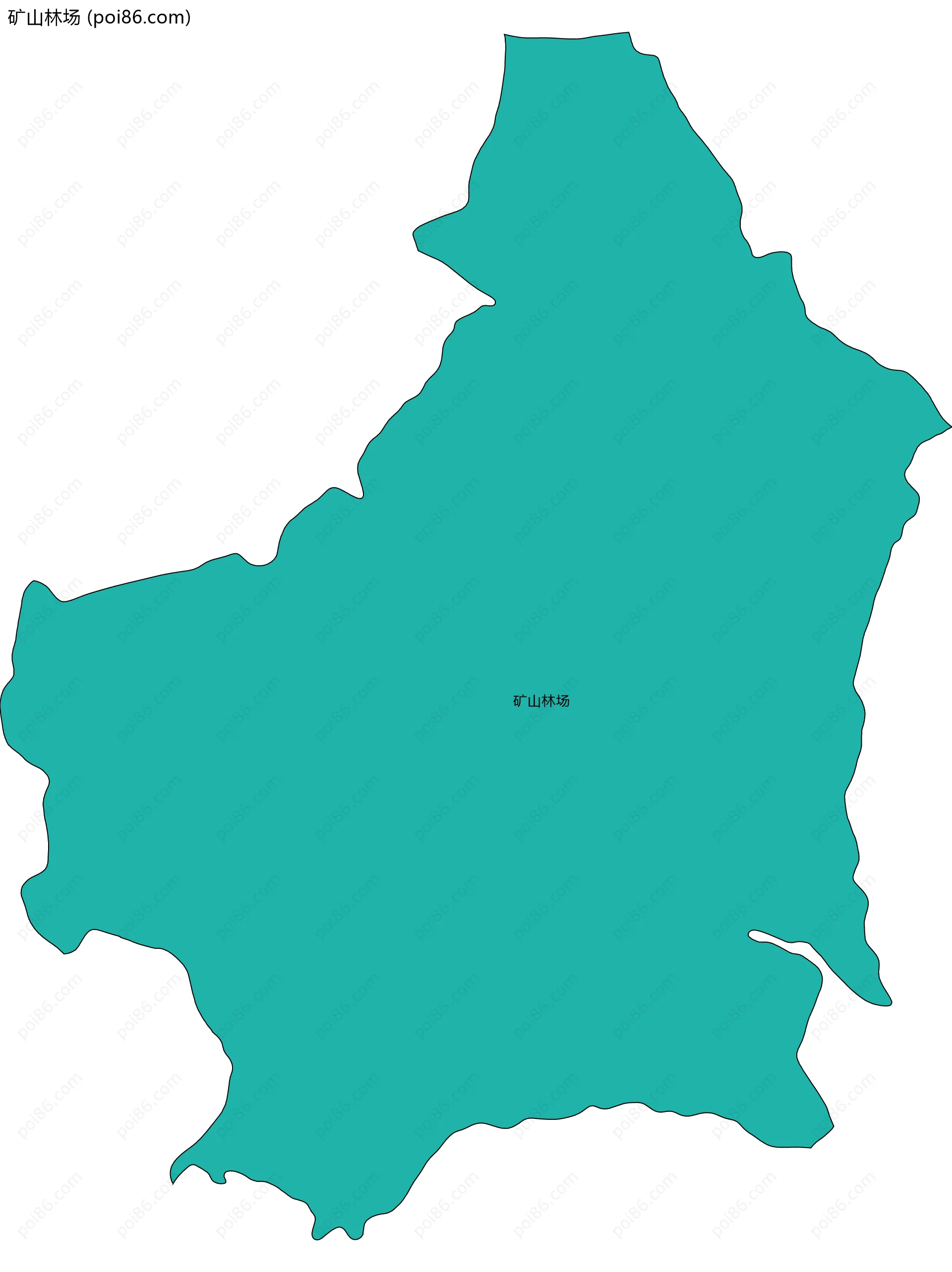 矿山林场边界地图