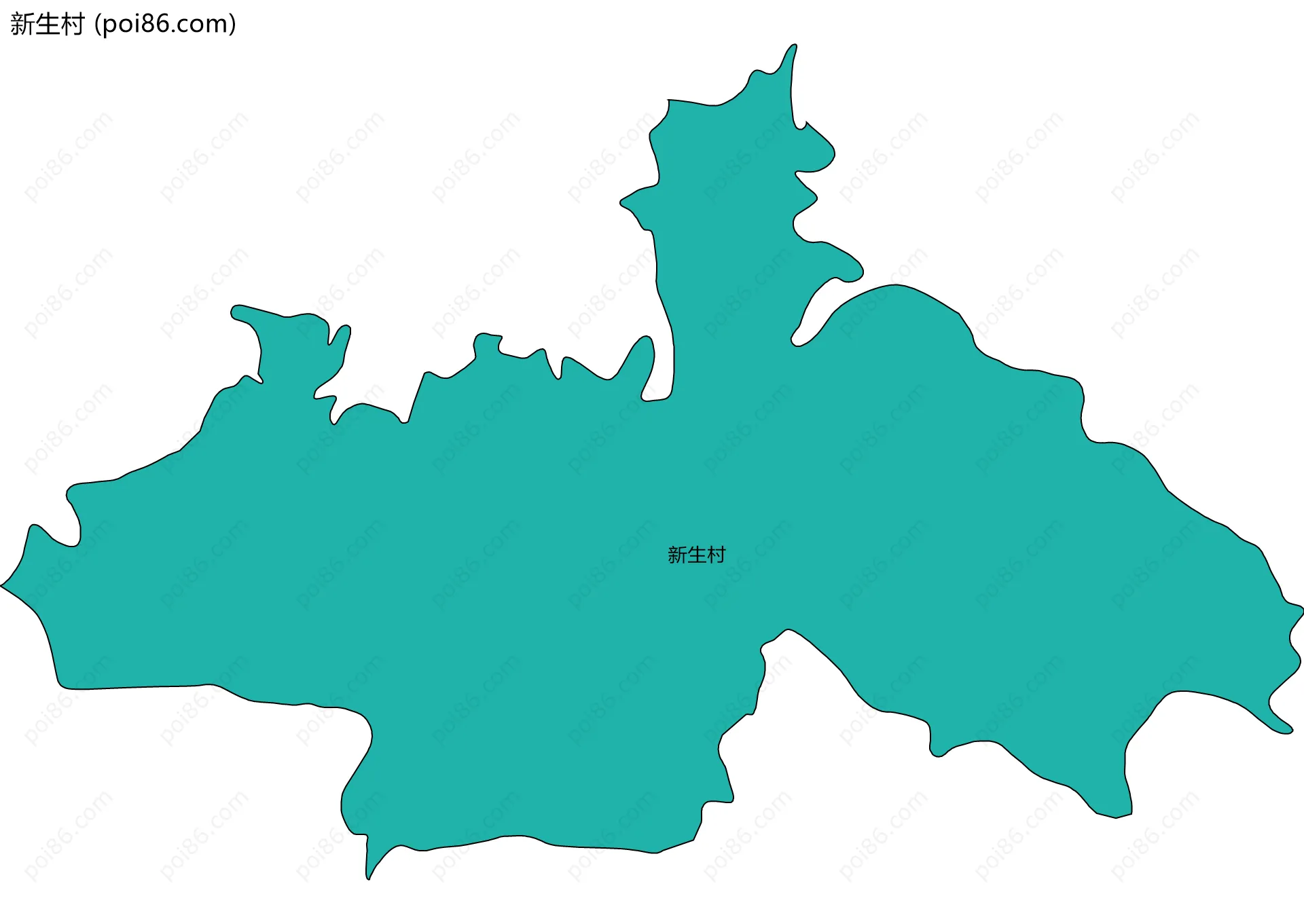 新生村边界地图