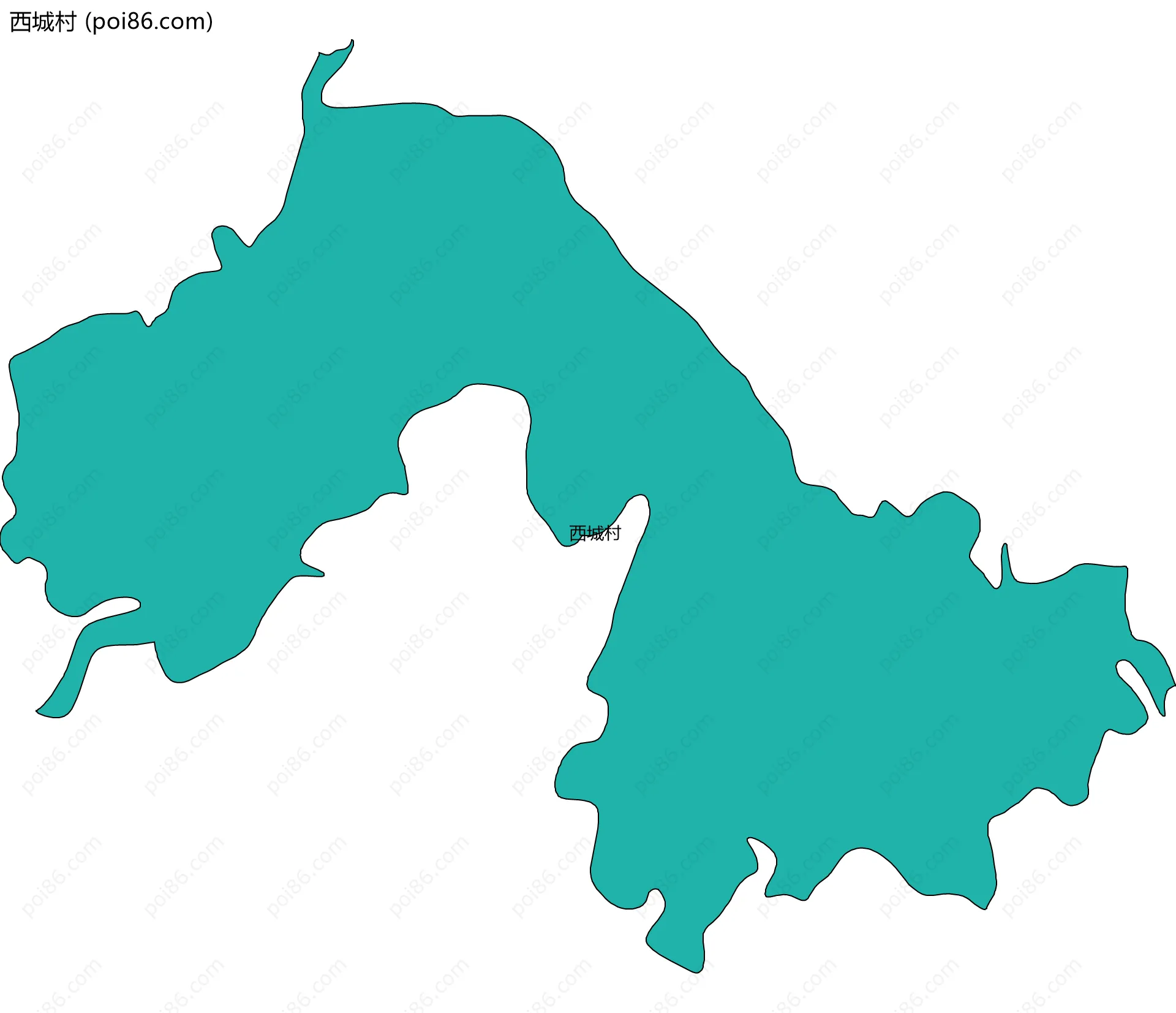 西城村边界地图