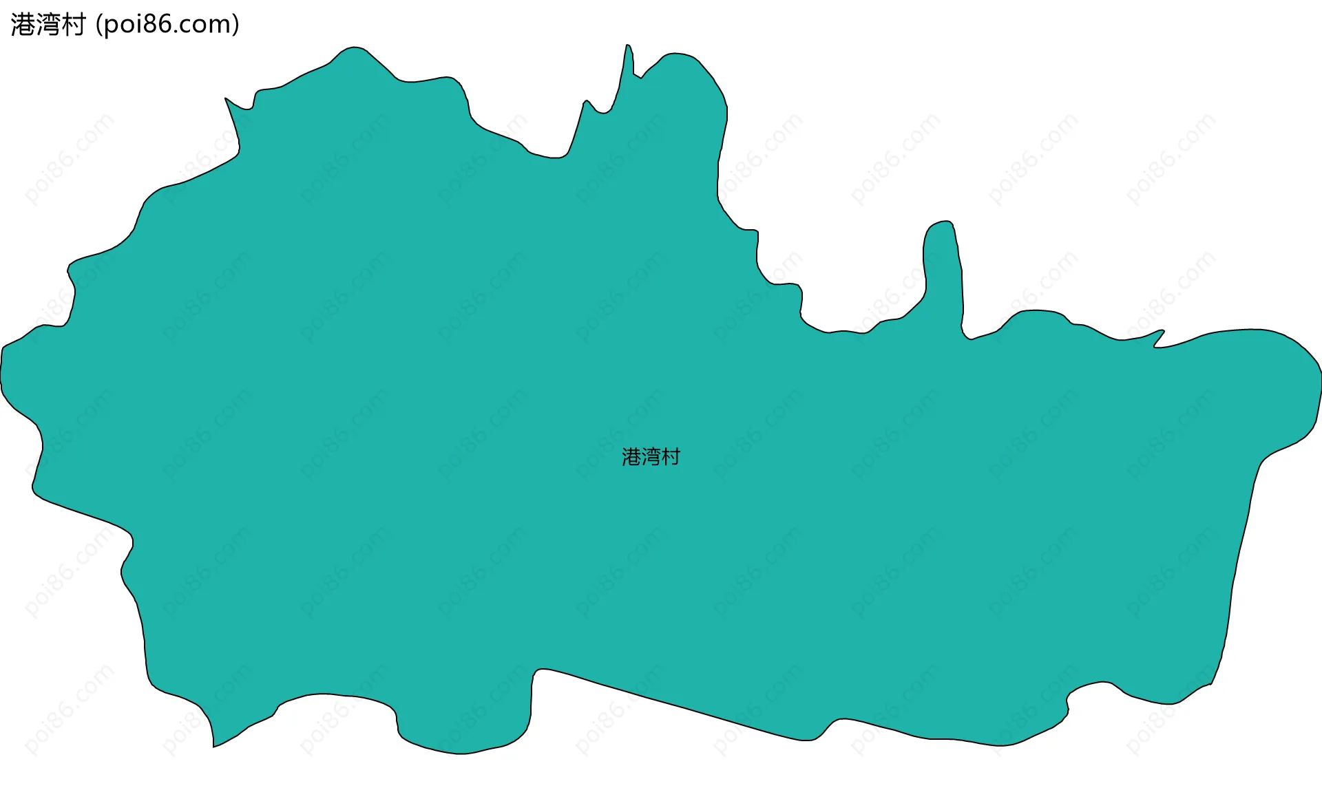港湾村边界地图