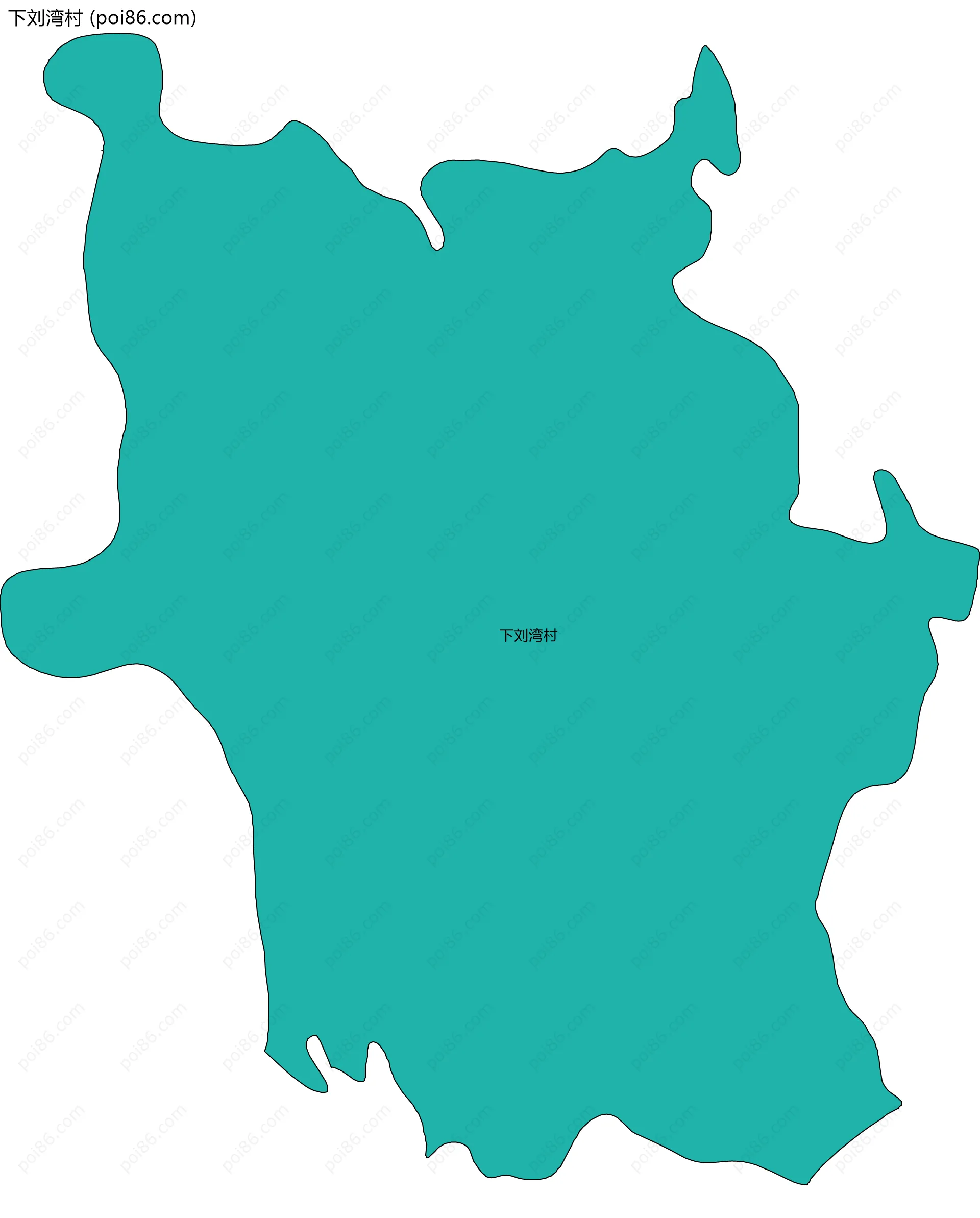 下刘湾村边界地图