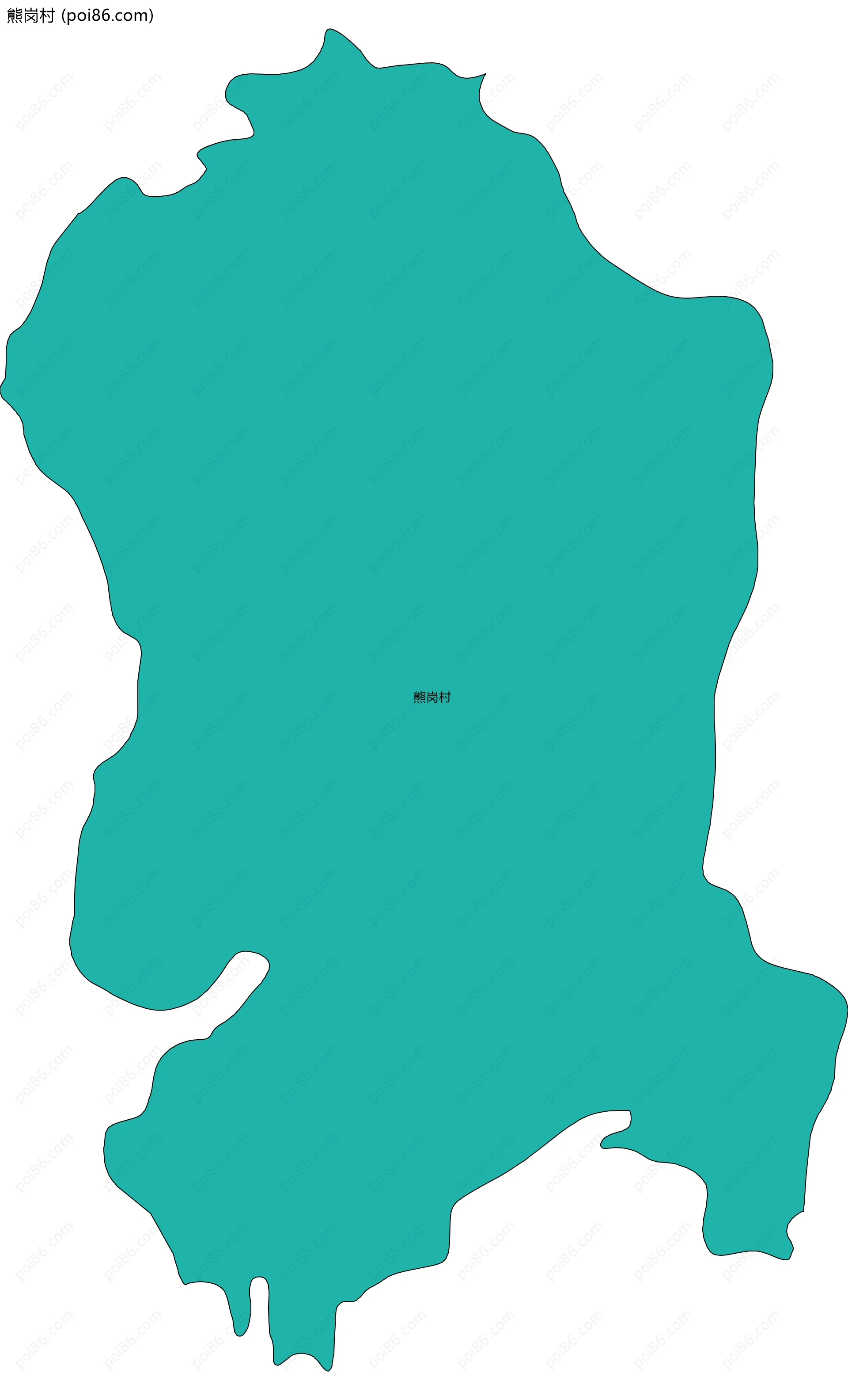 熊岗村边界地图