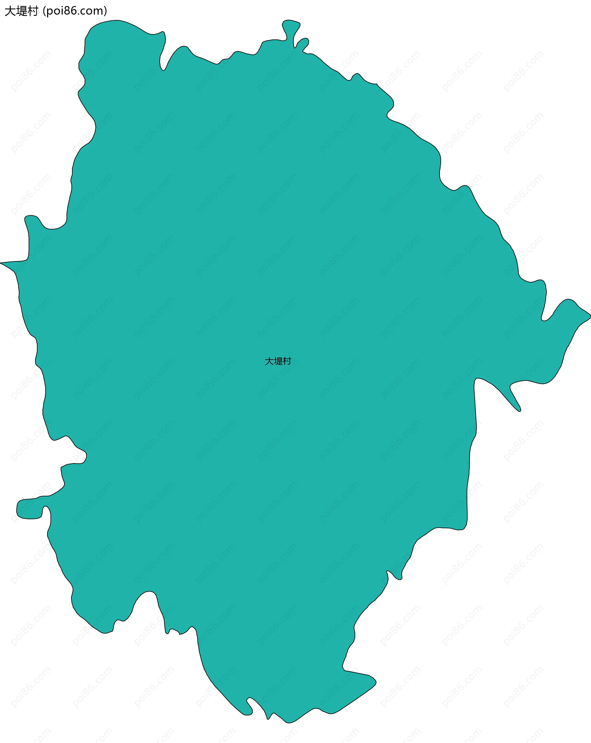 大堤村边界地图