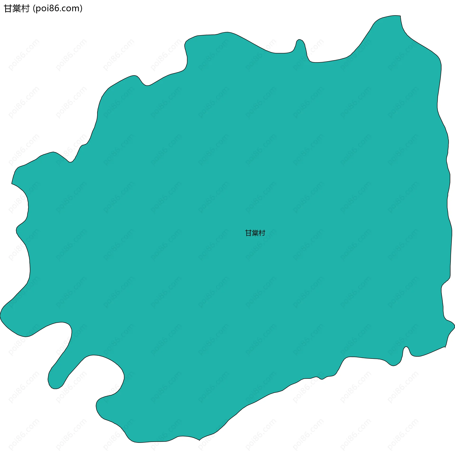 甘棠村边界地图