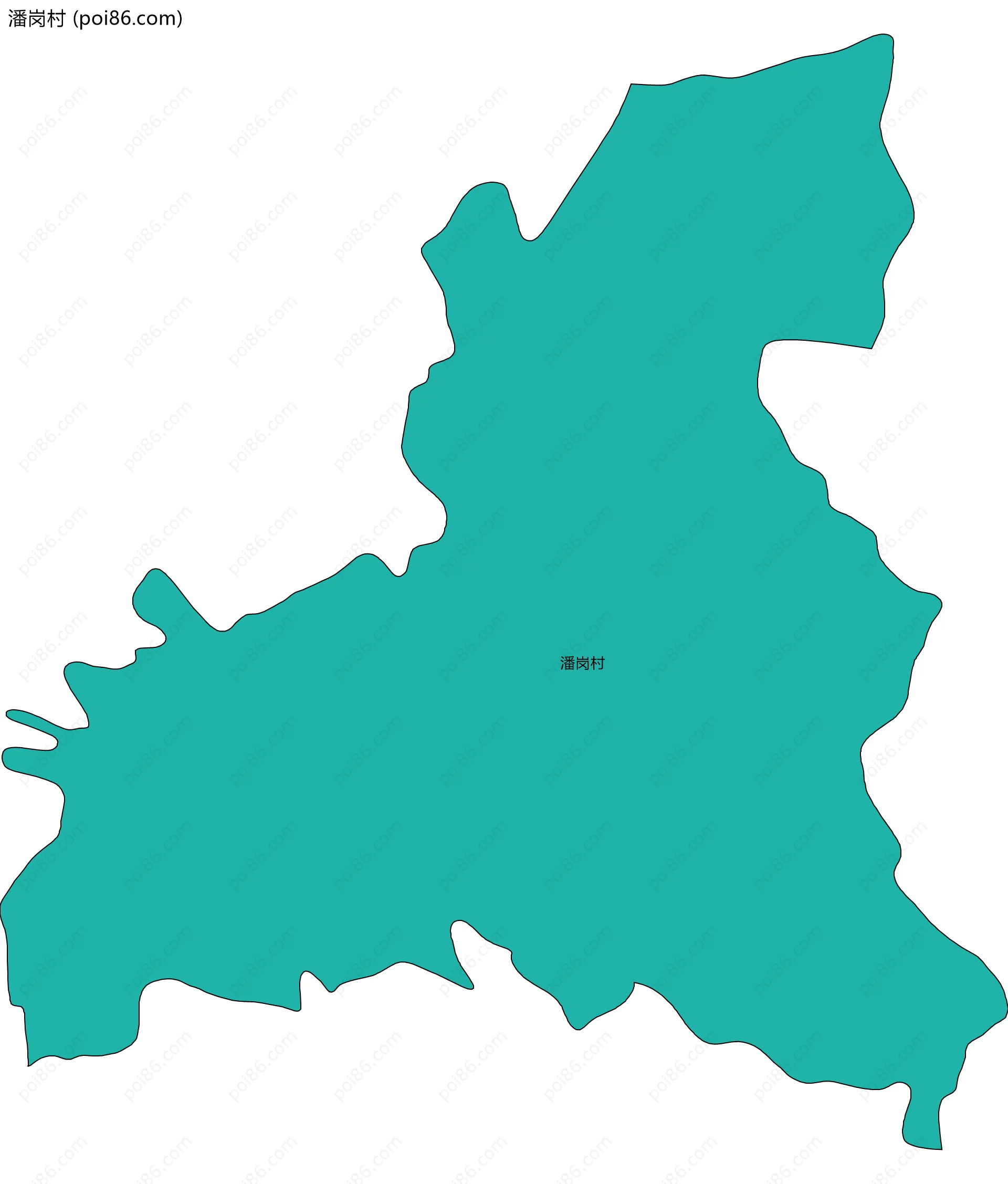 潘岗村边界地图