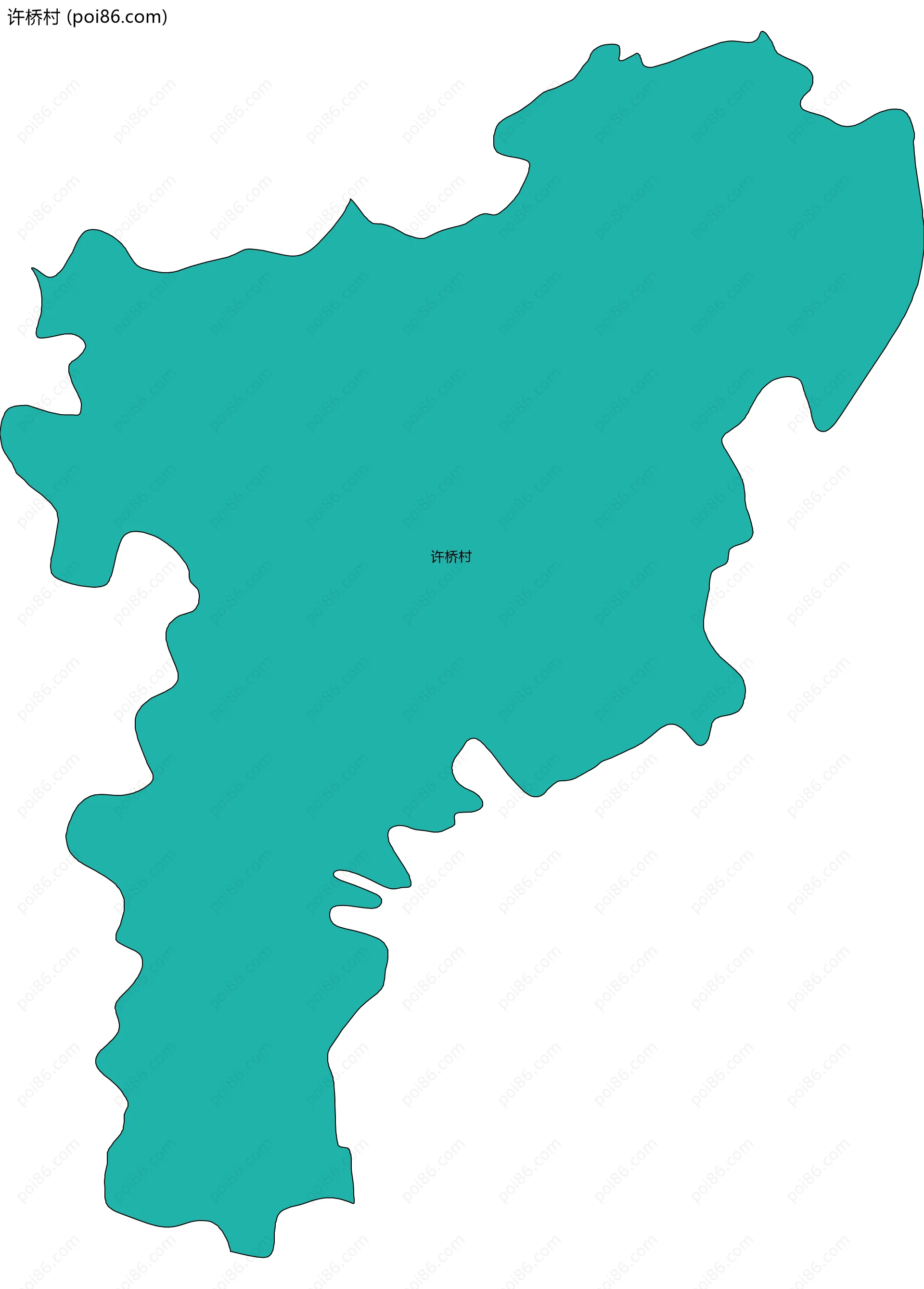 许桥村边界地图