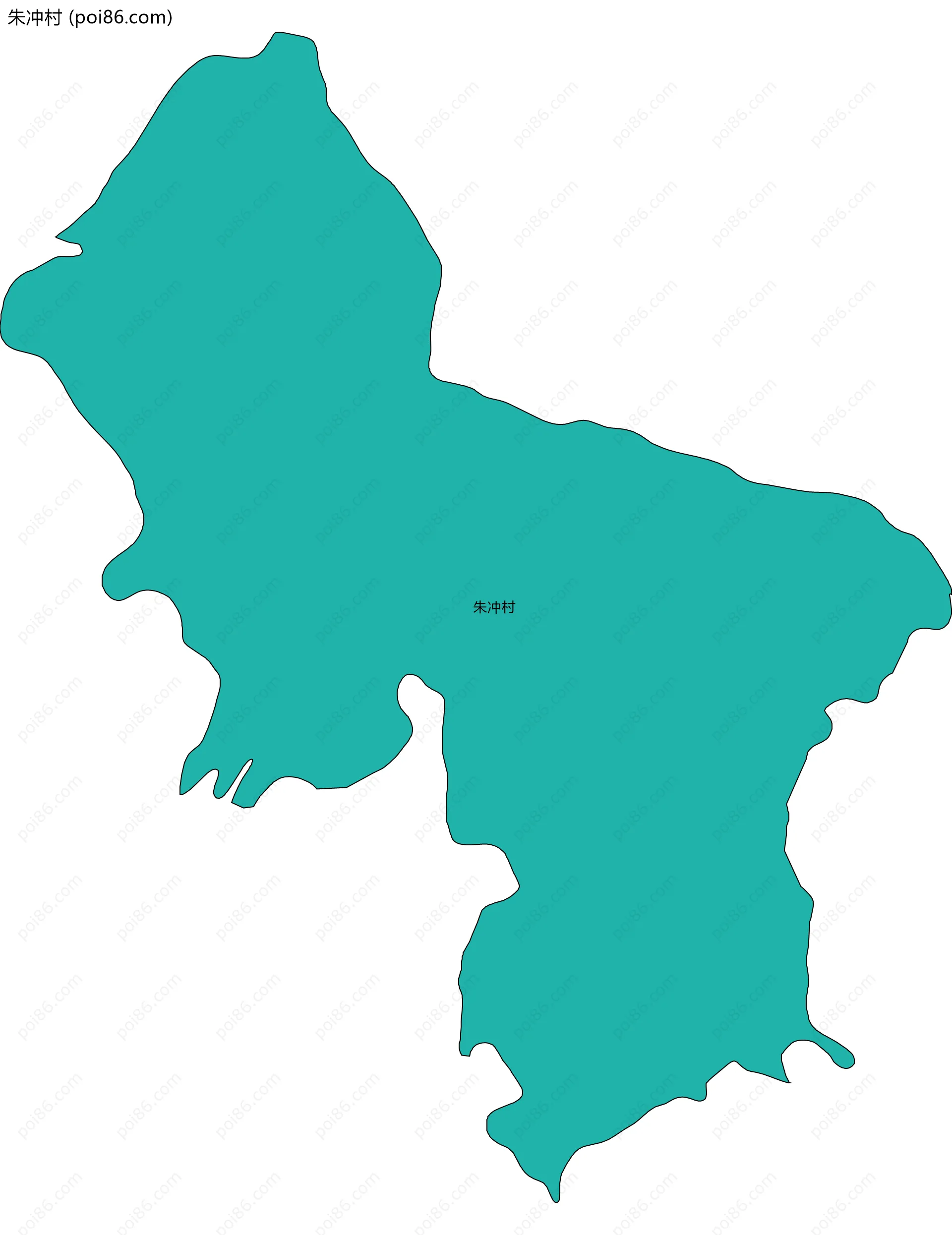 朱冲村边界地图