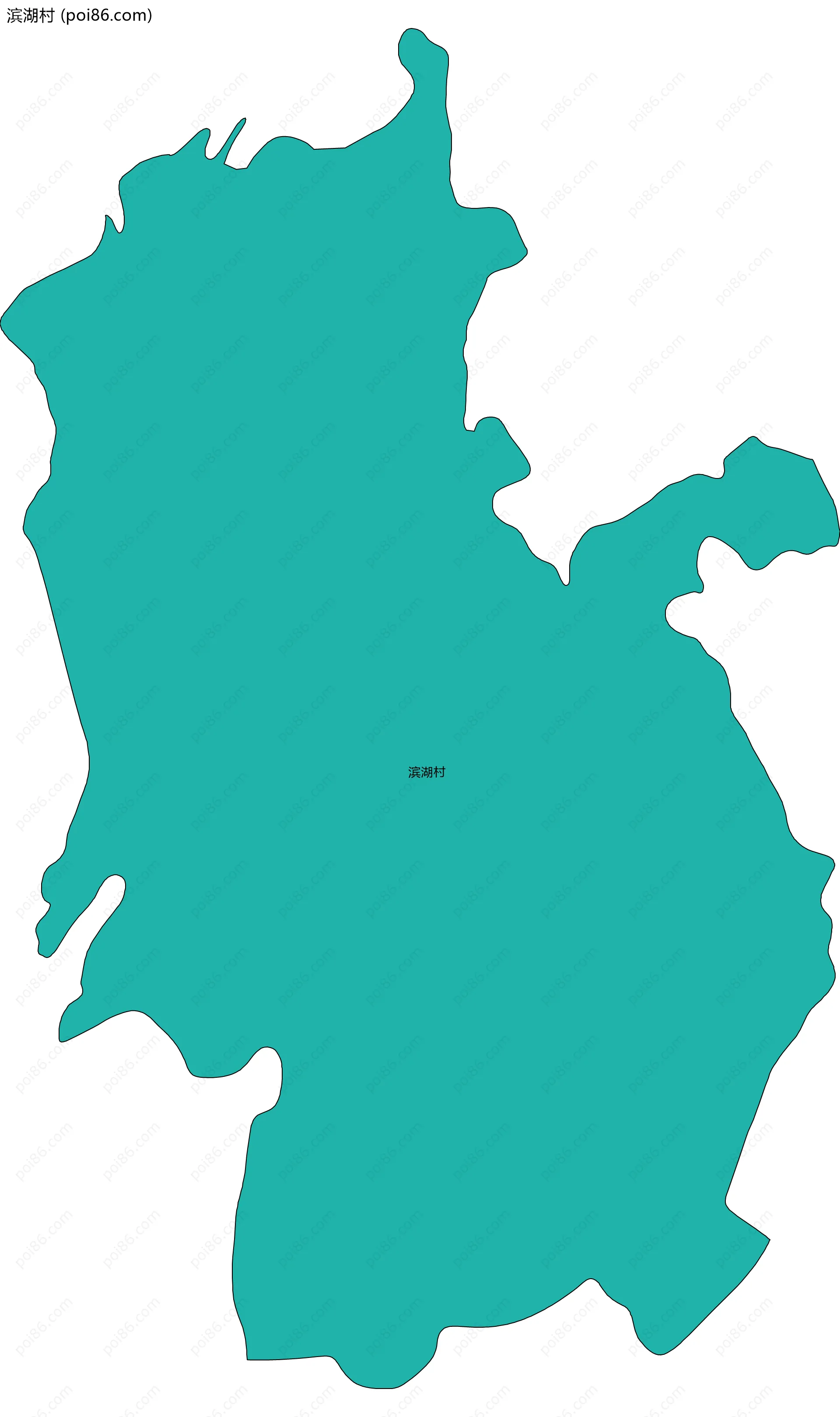 滨湖村边界地图