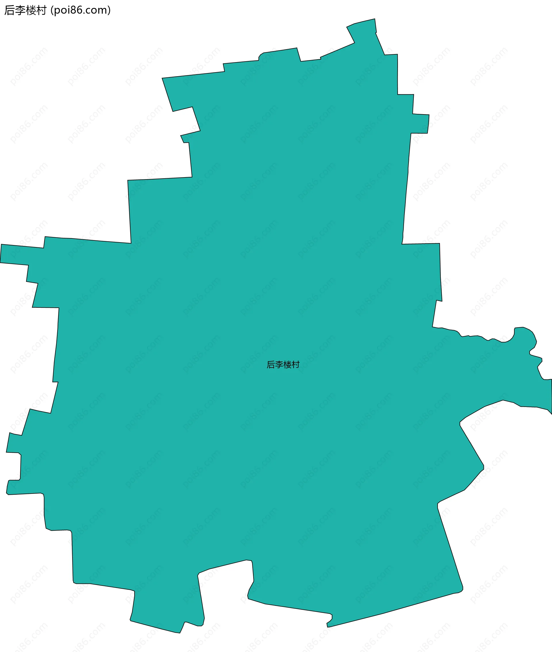 后李楼村边界地图
